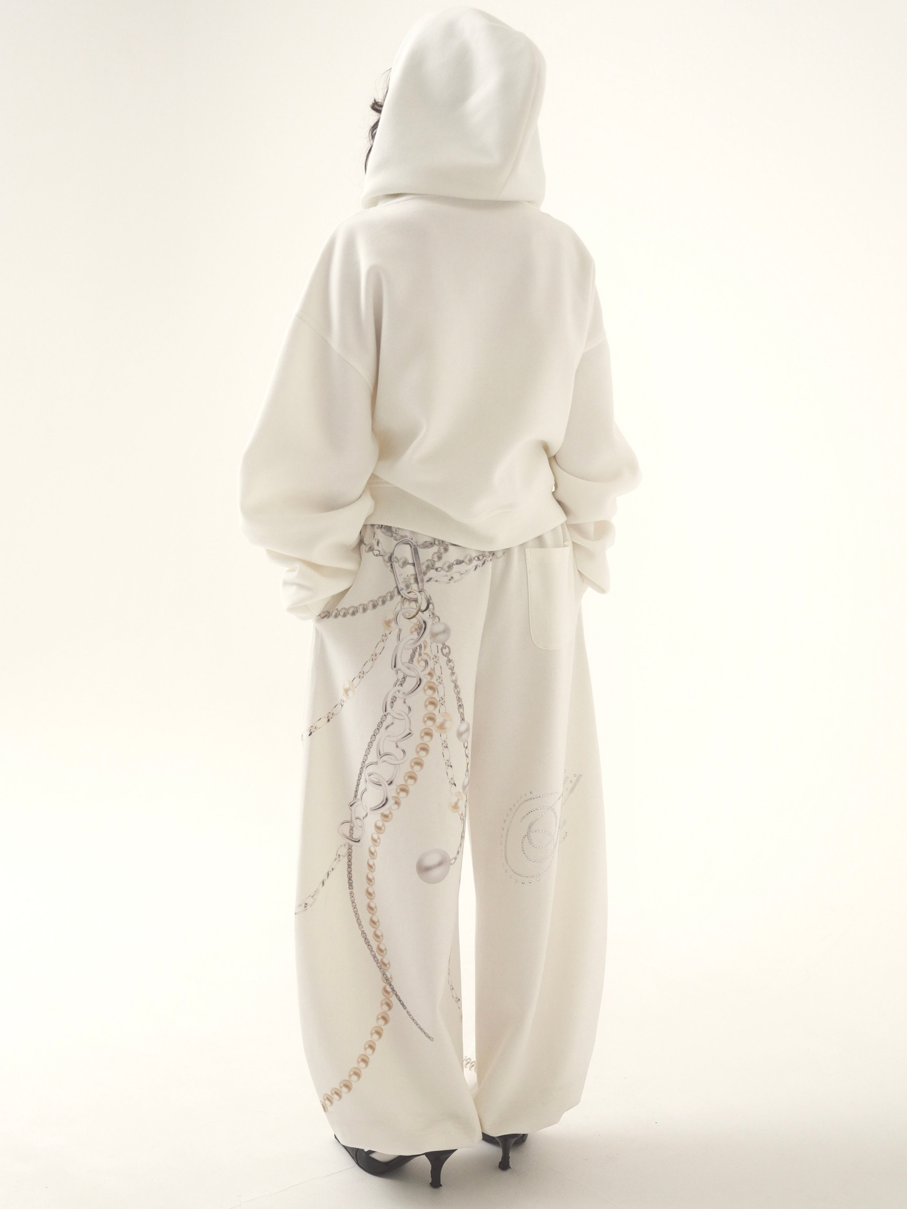 ペンちゃん出品PELLICULE ホワイト スウェットパンツ icon artgram sweat pants｜PELLICULE | ぺリキュール