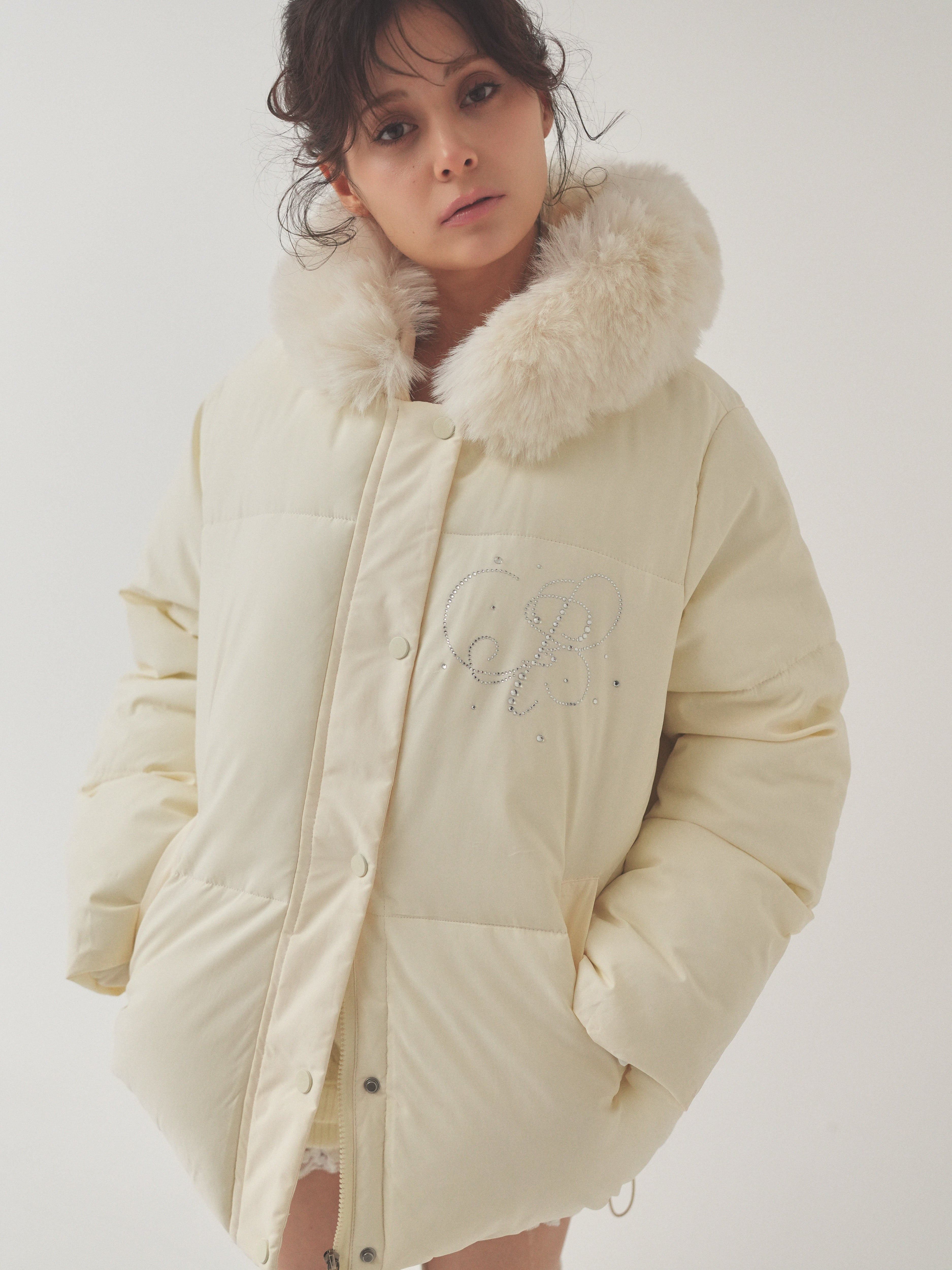 ペリキュール ファー付きダウンジャケット 新品 motif puffer coat｜PELLICULE | ぺリキュール
