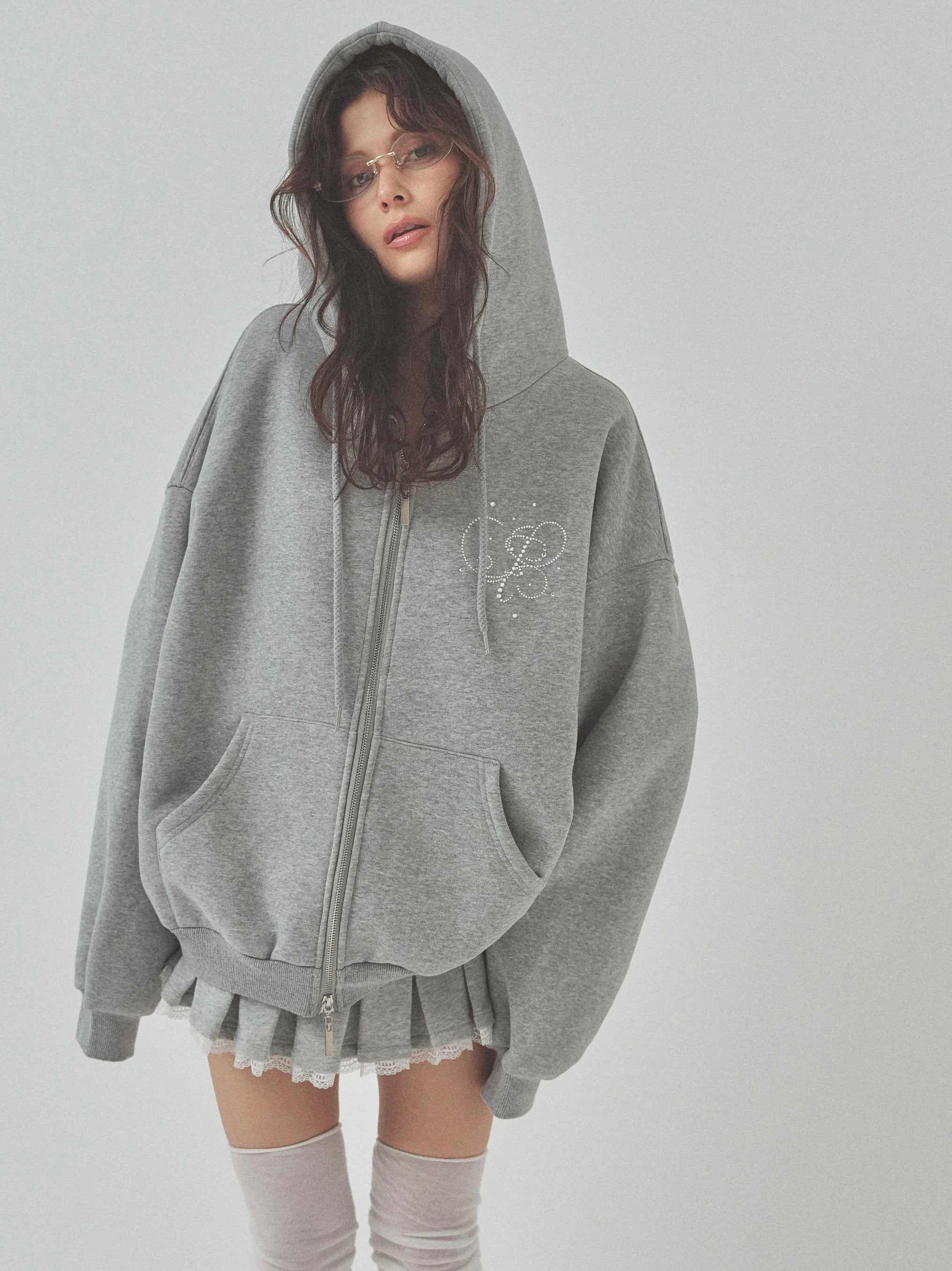 pellicule sweat lace pleats skirt グレー sweat lace pleats skirt｜PELLICULE | ぺリキュール