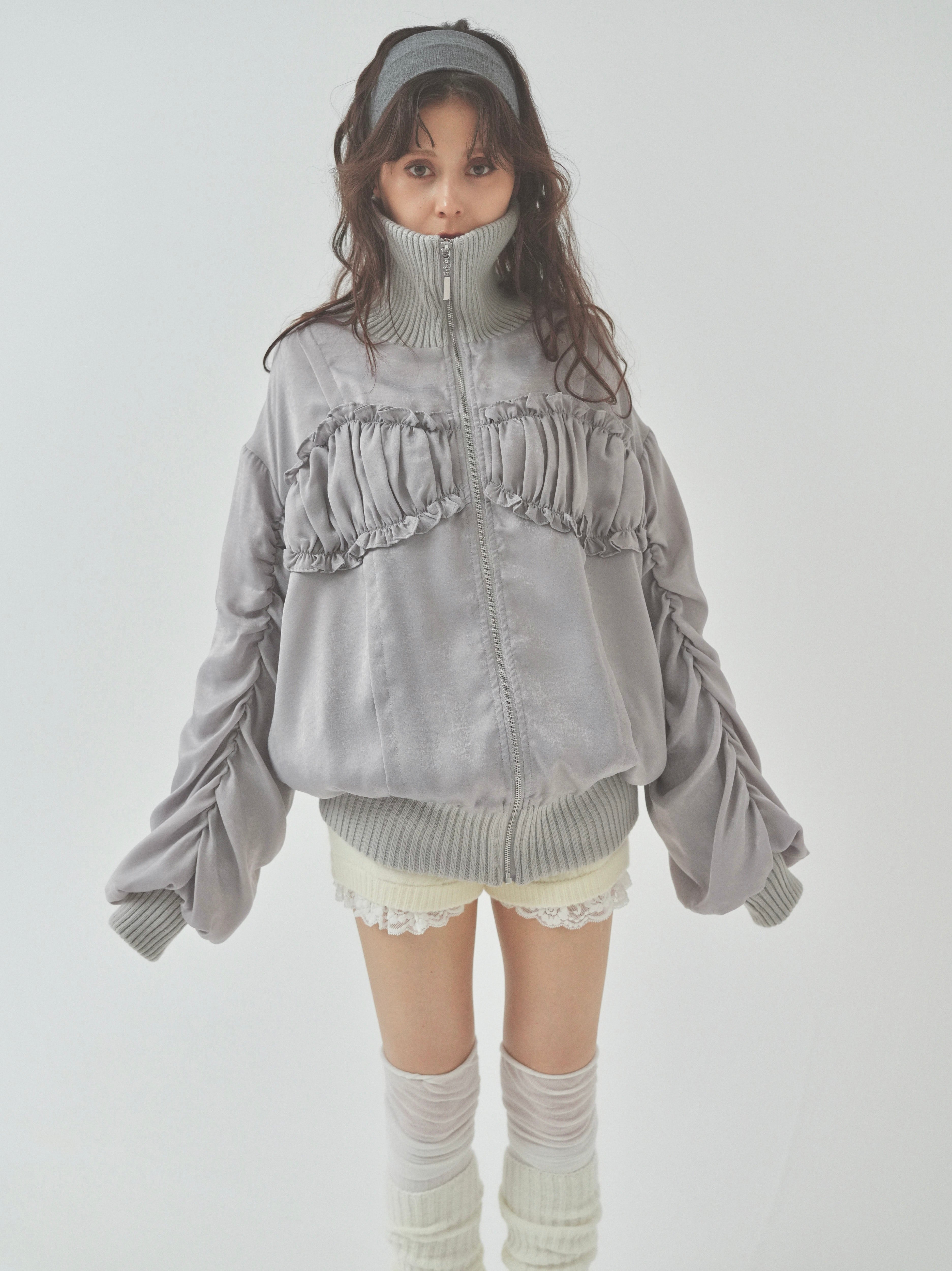 ribbon gather lib blouson