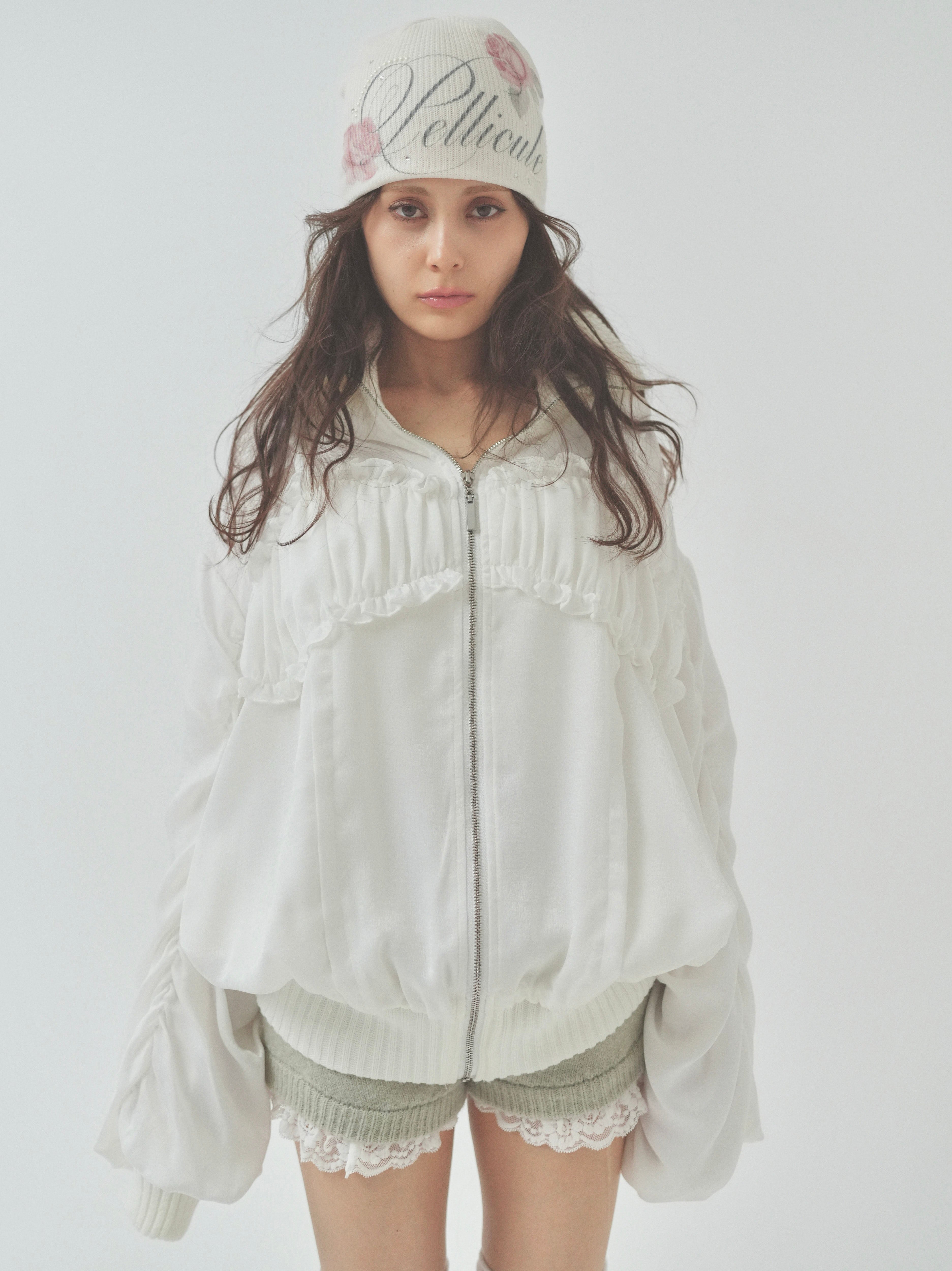 ribbon gather lib blouson