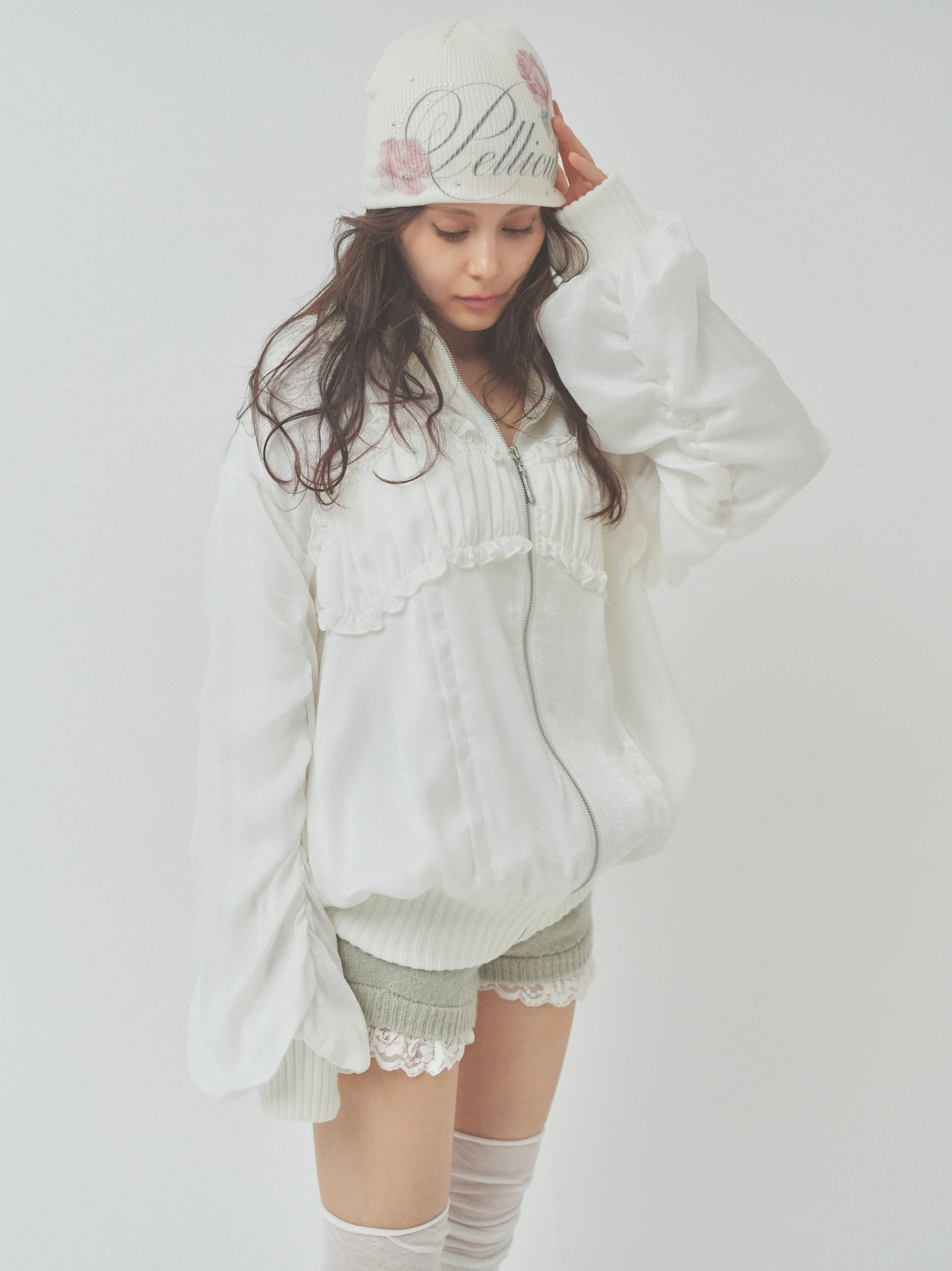 ribbon gather lib blouson