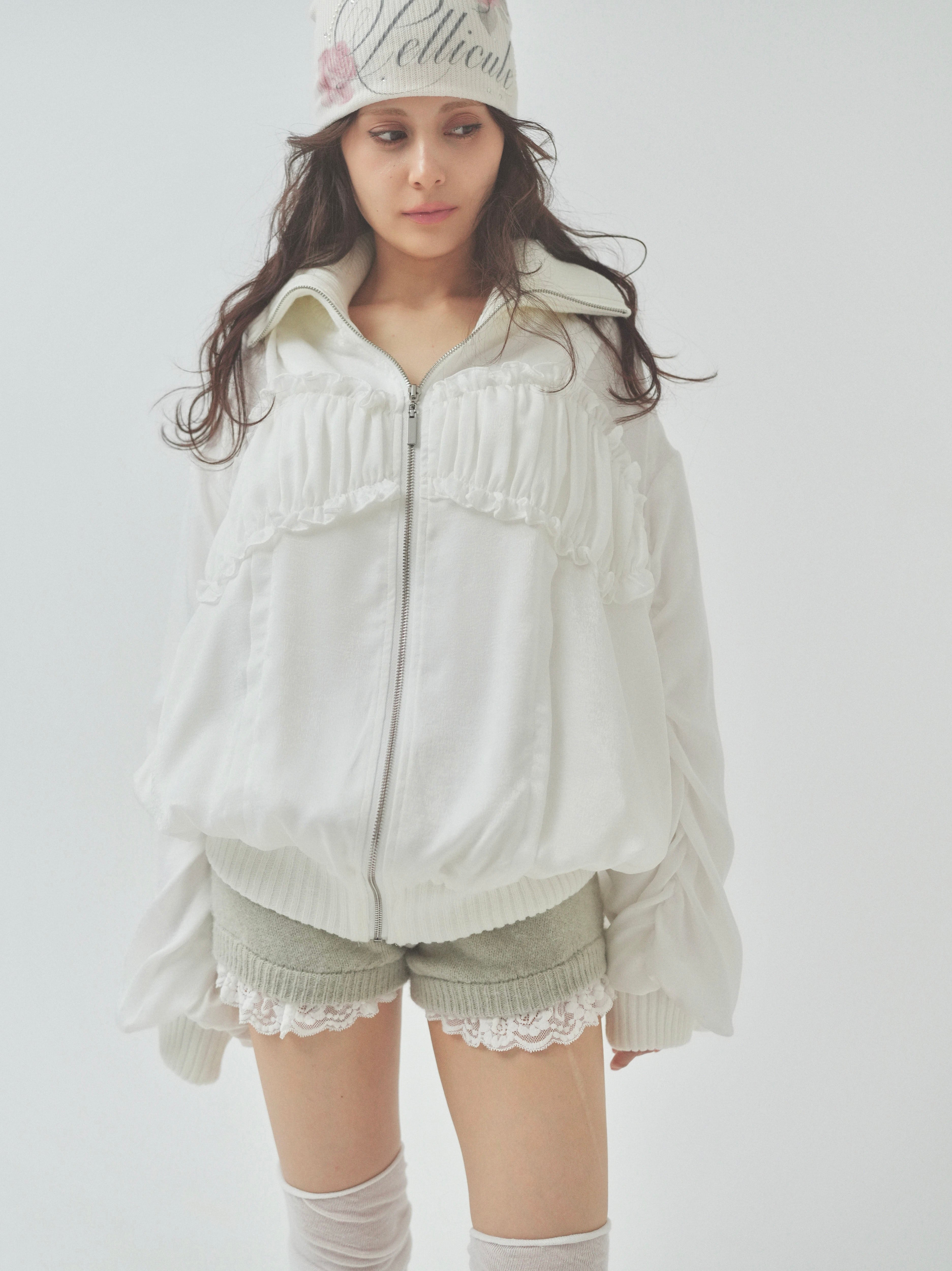 ribbon gather lib blouson｜PELLICULE | ぺリキュール