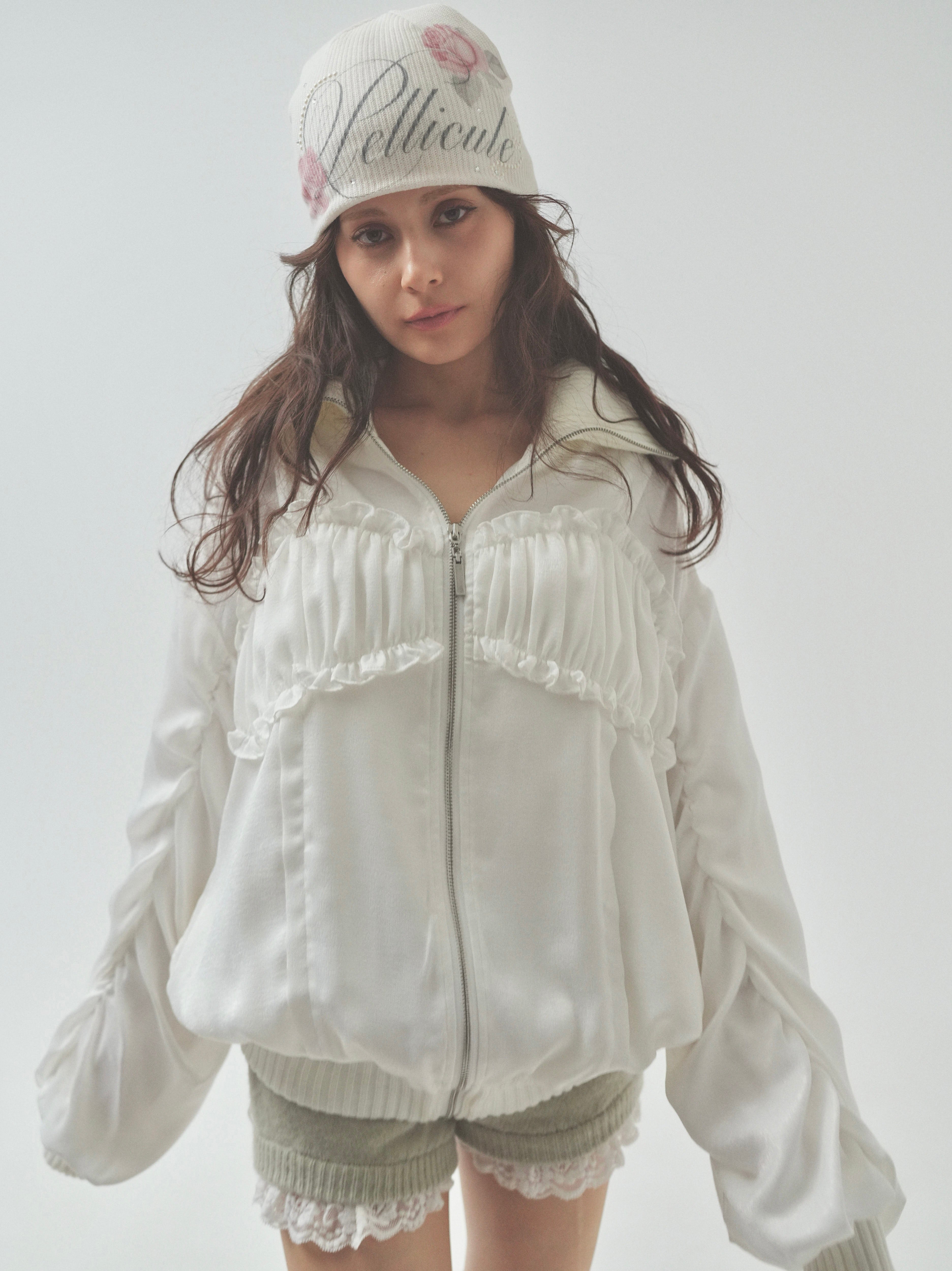 ribbon gather lib blouson