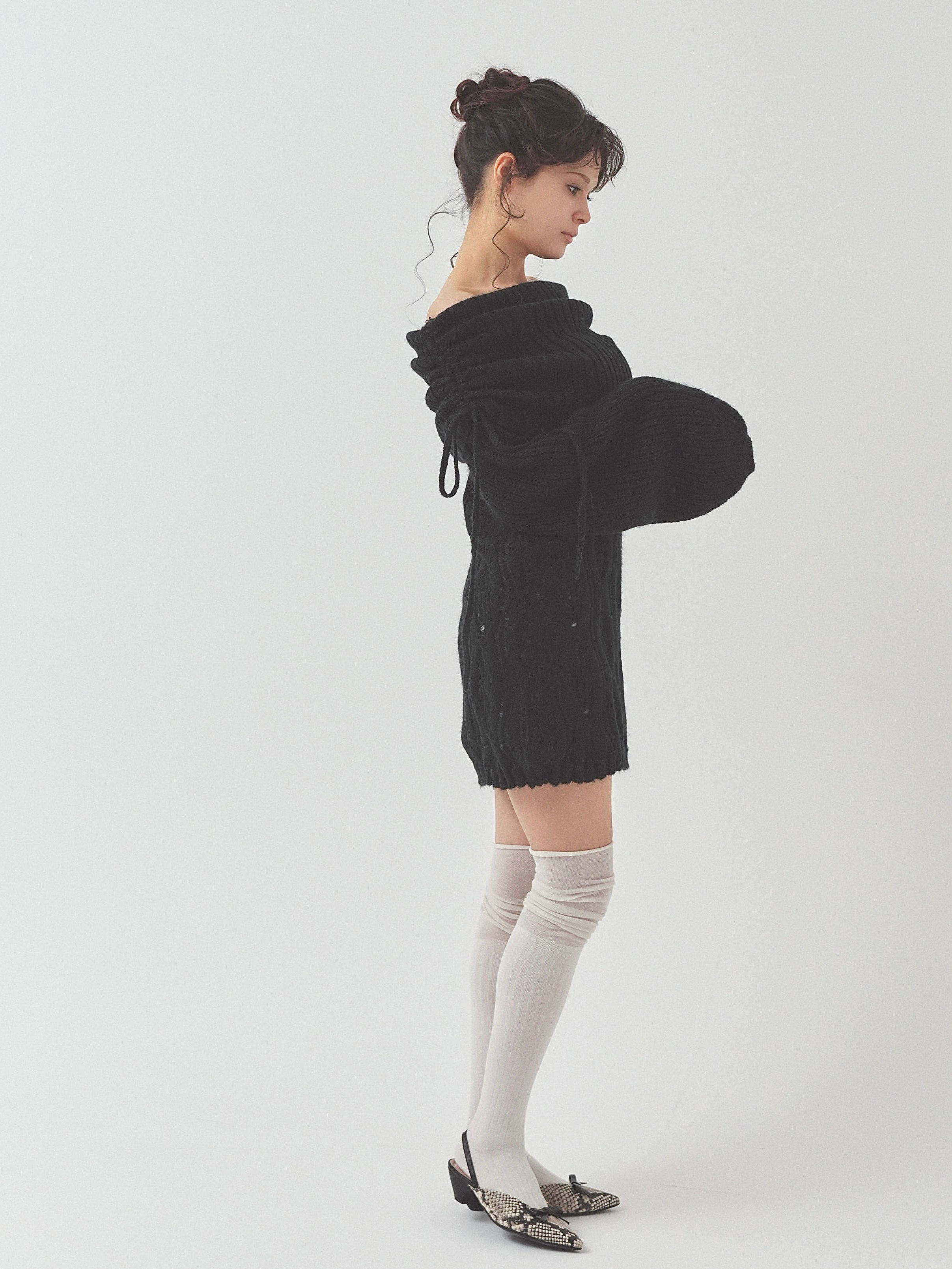 side gather loose knit