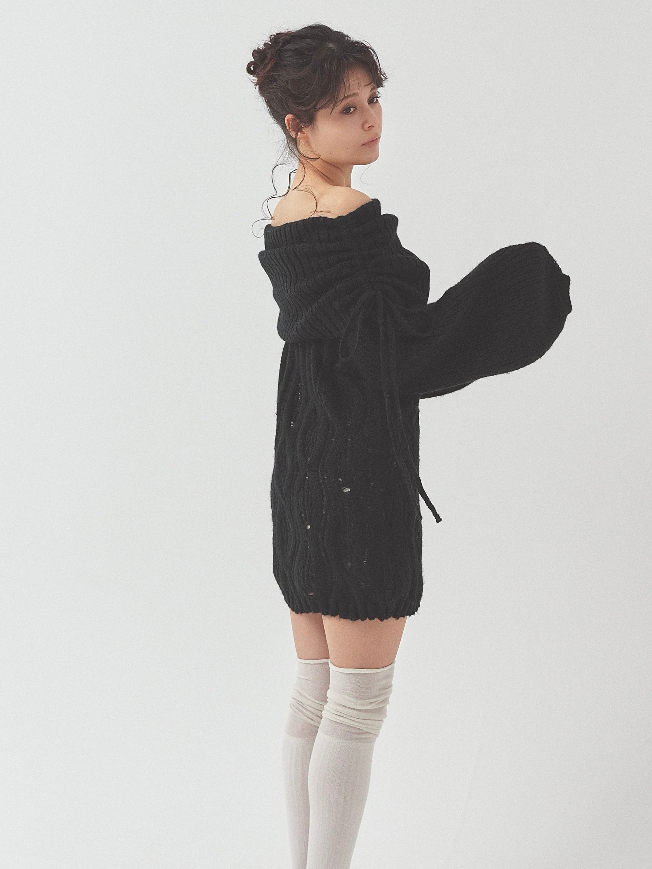 side gather loose knit