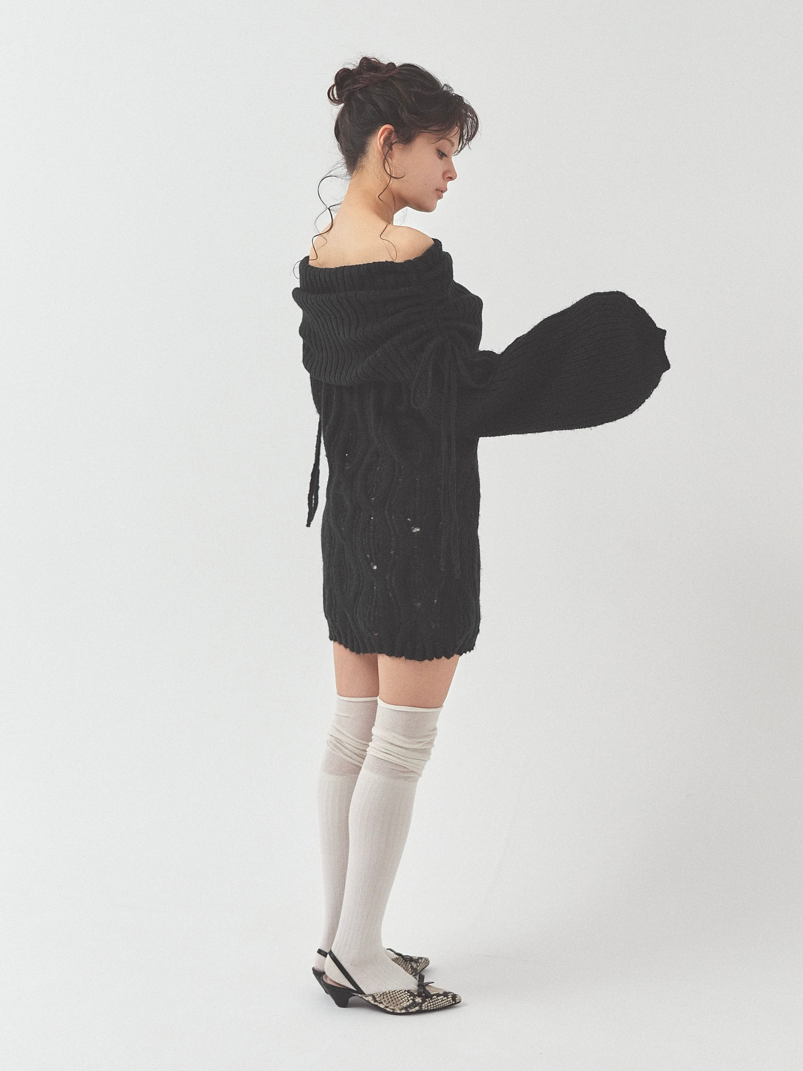 side gather loose knit