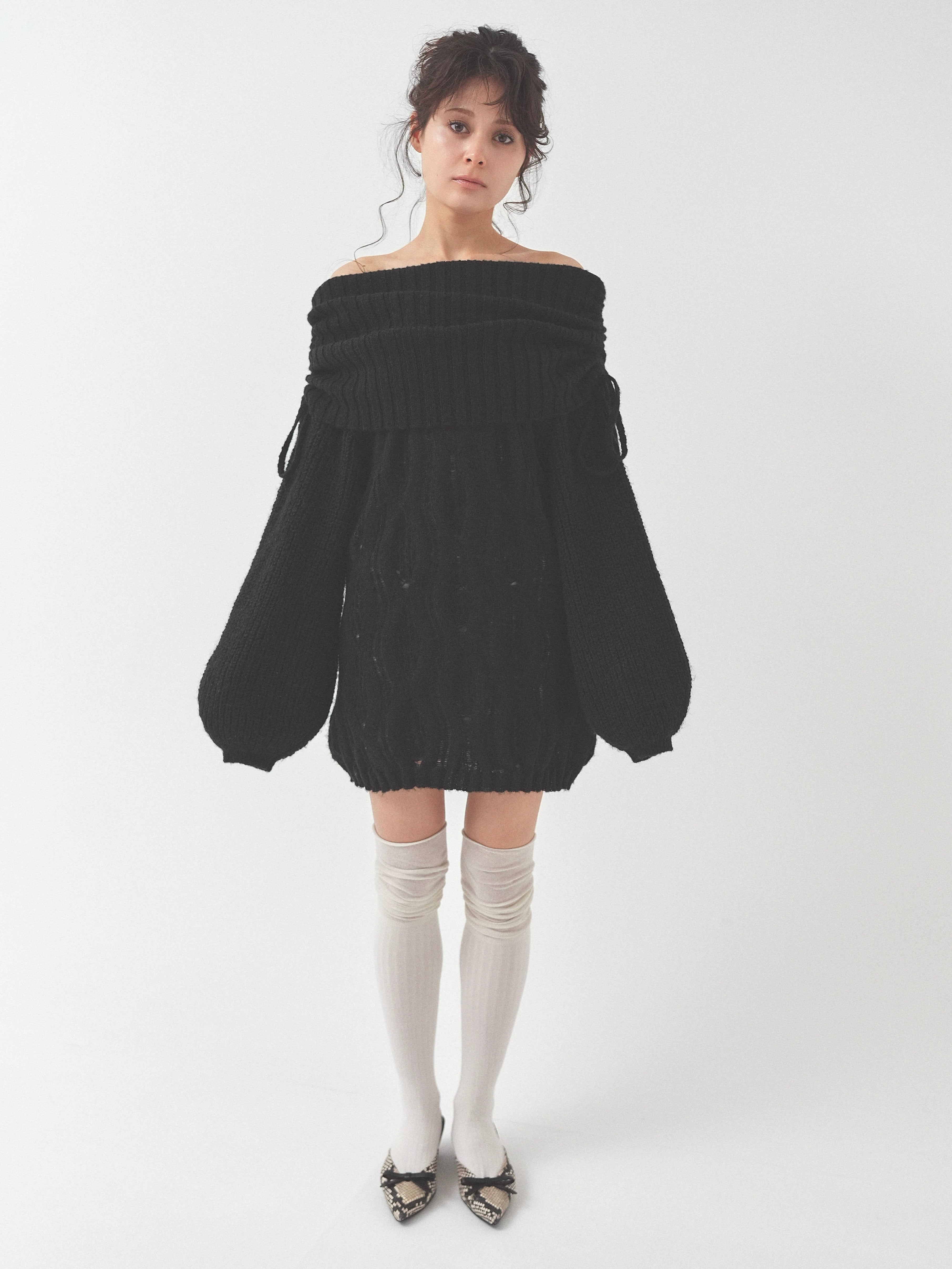 side gather loose knit｜PELLICULE | ぺリキュール