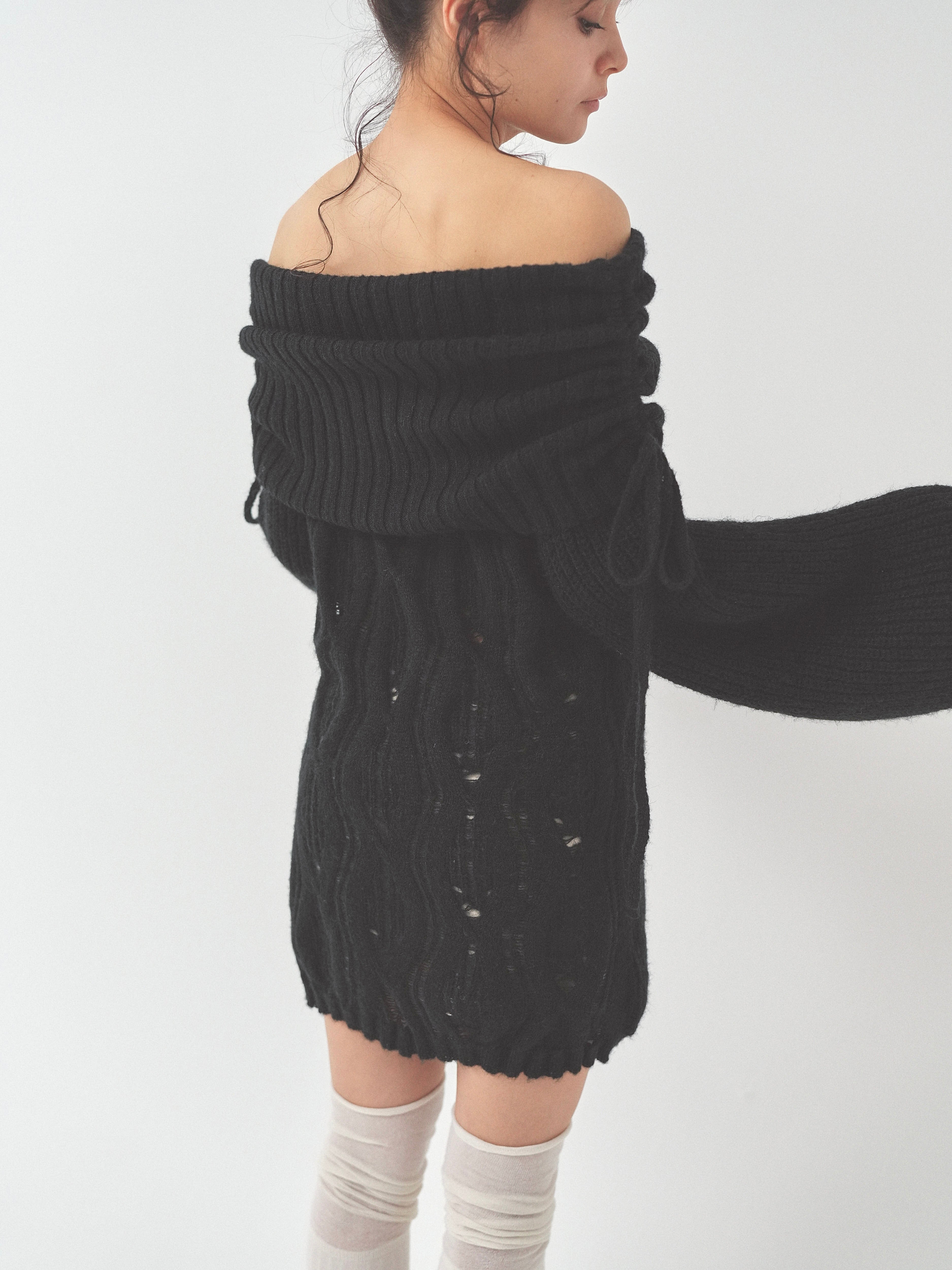 side gather loose knit
