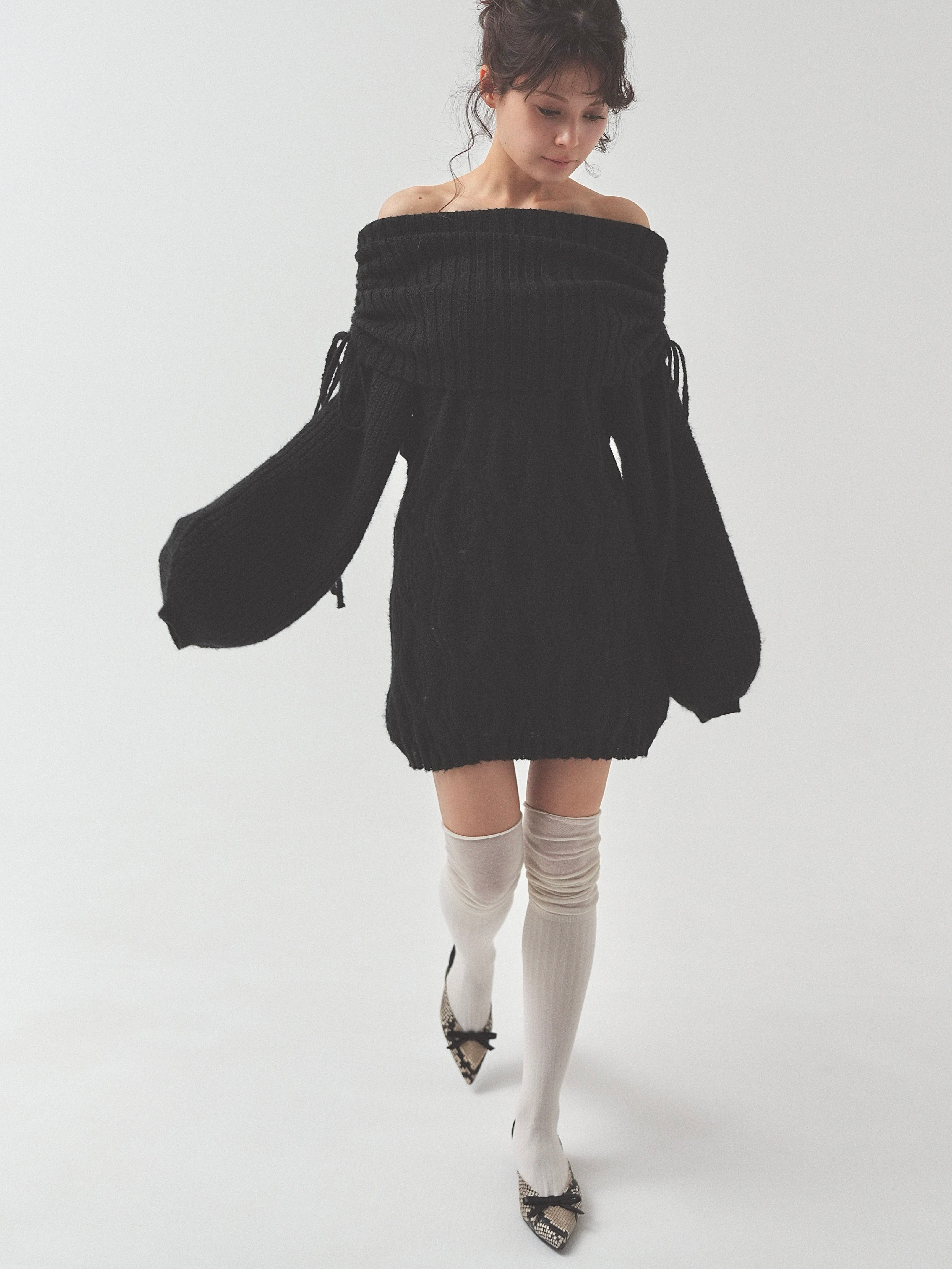 side gather loose knit