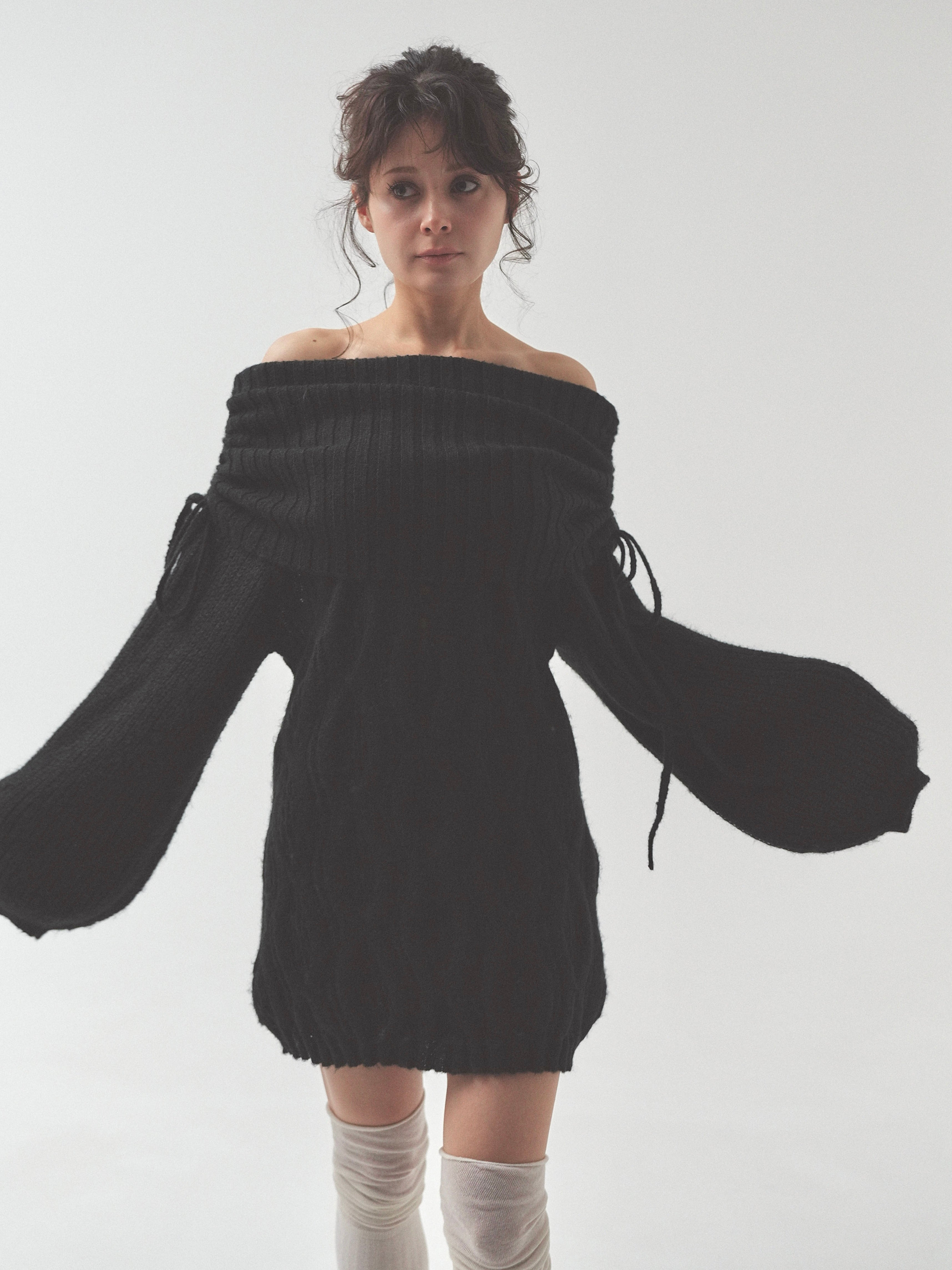 side gather loose knit