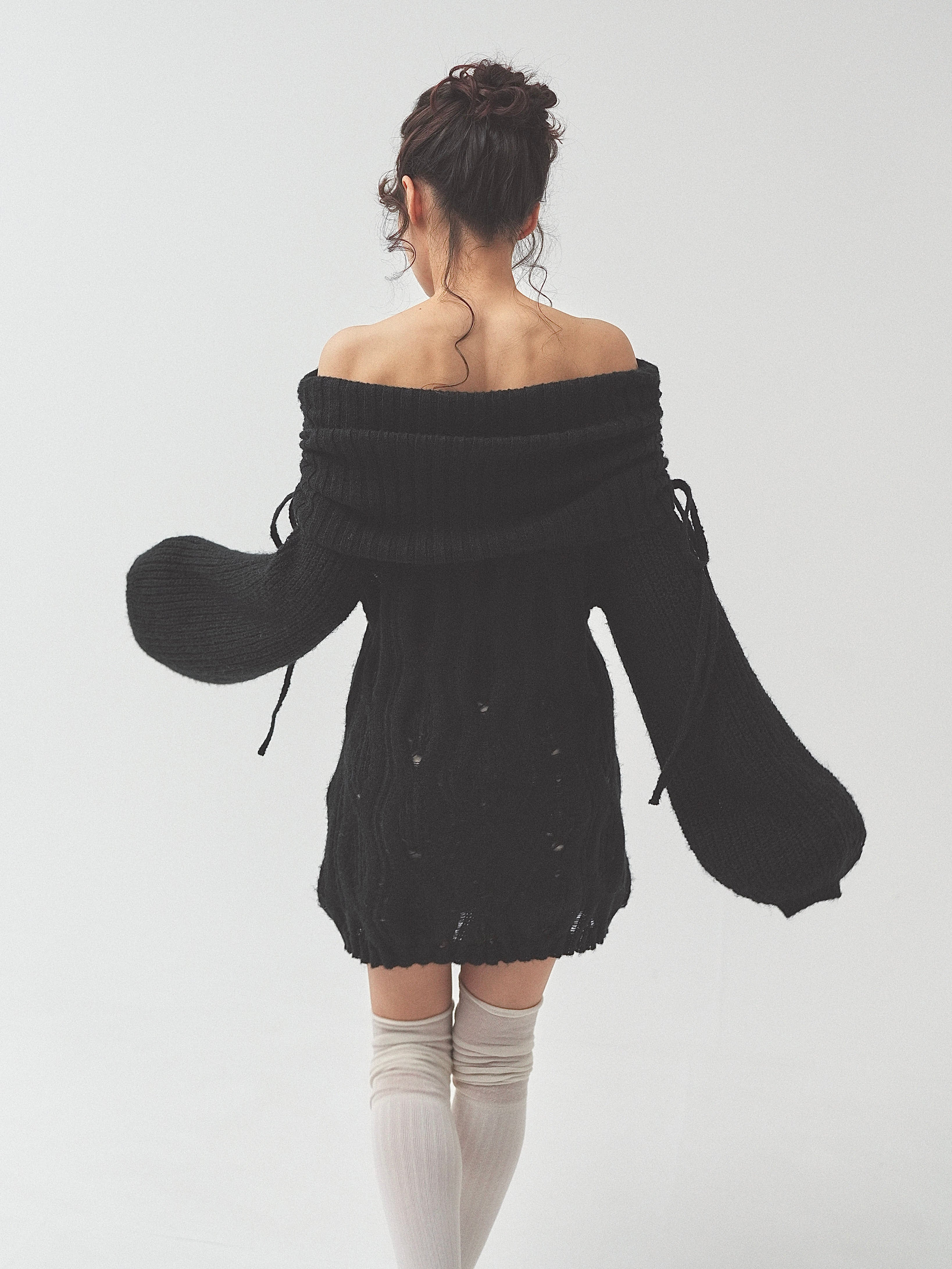 side gather loose knit
