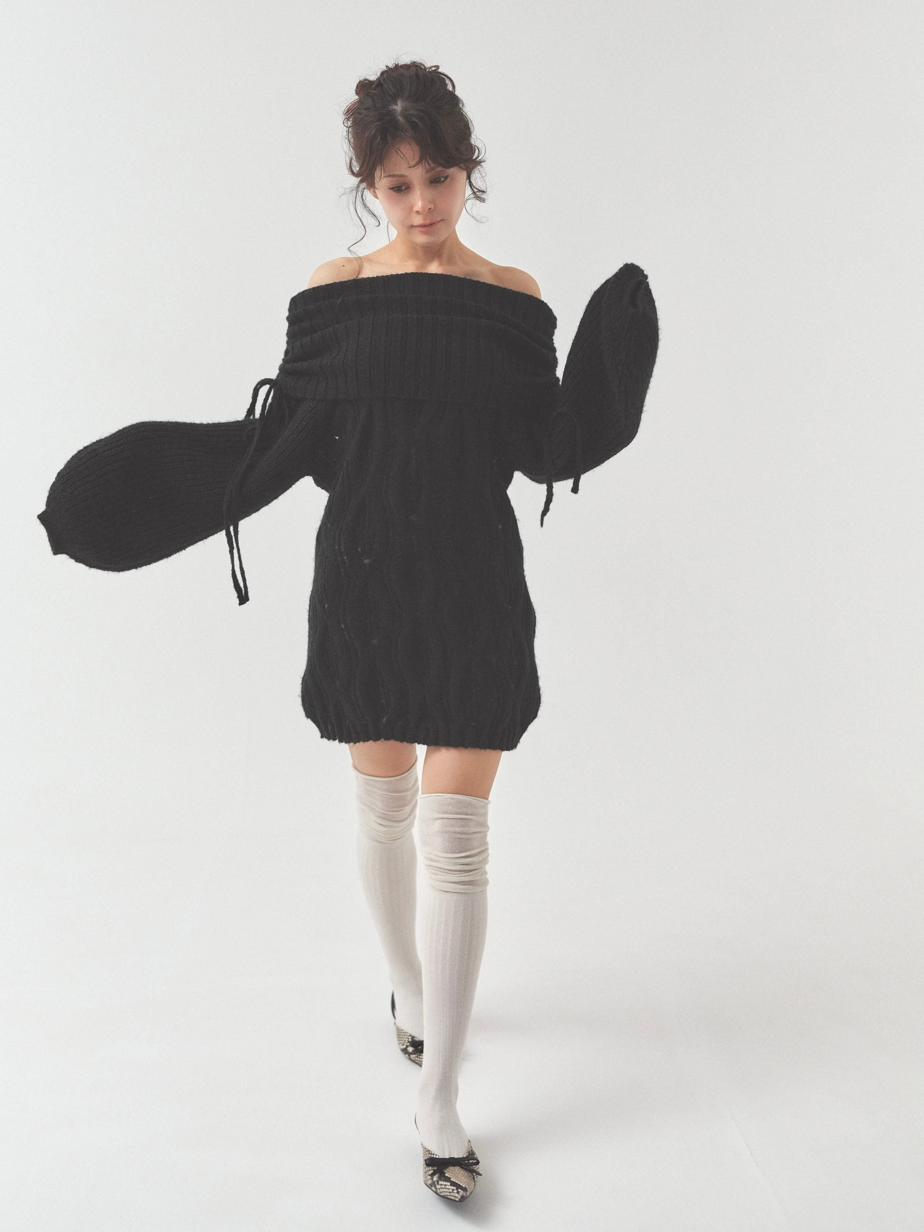 side gather loose knit