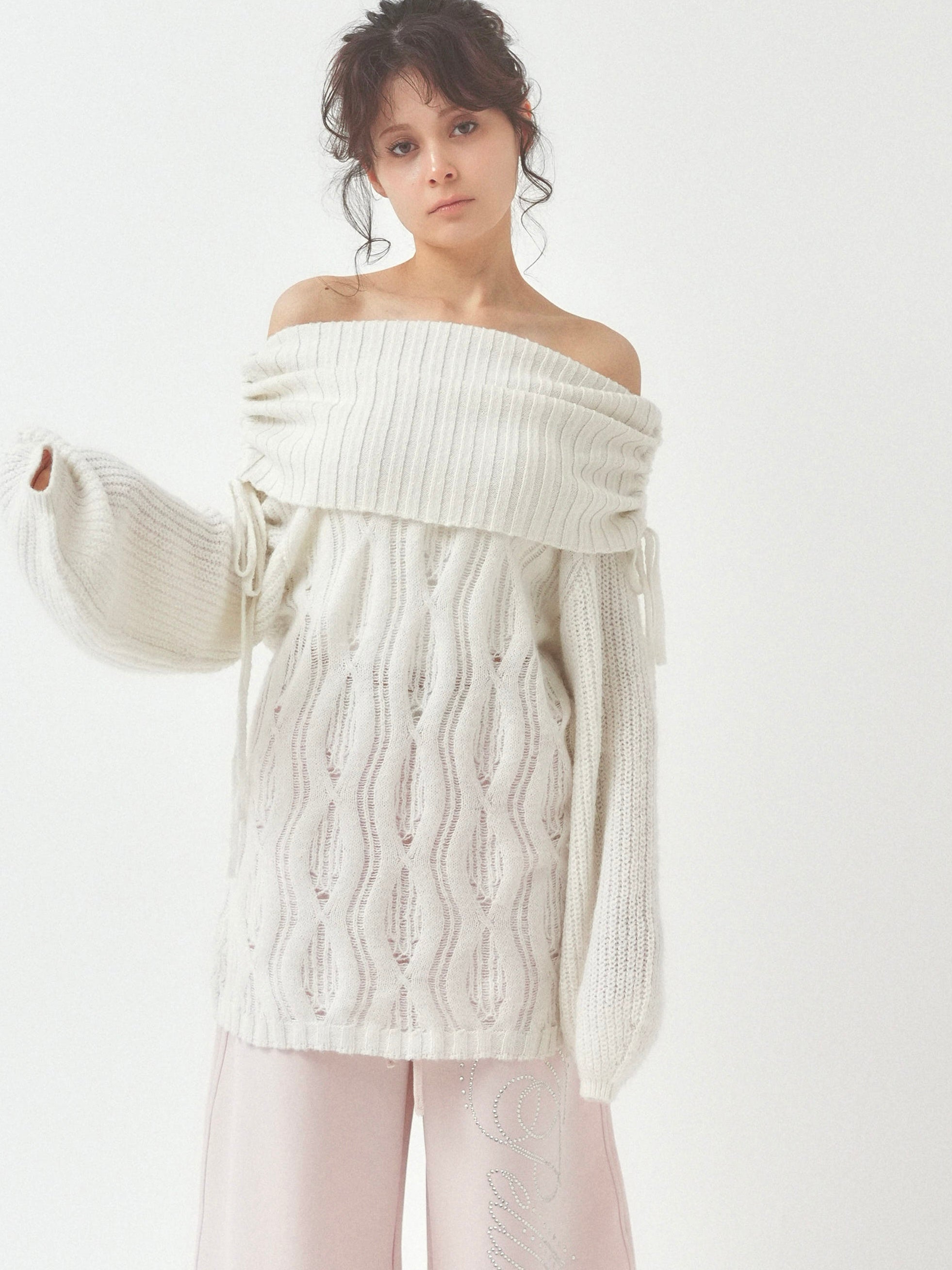 side gather loose knit｜PELLICULE | ぺリキュール