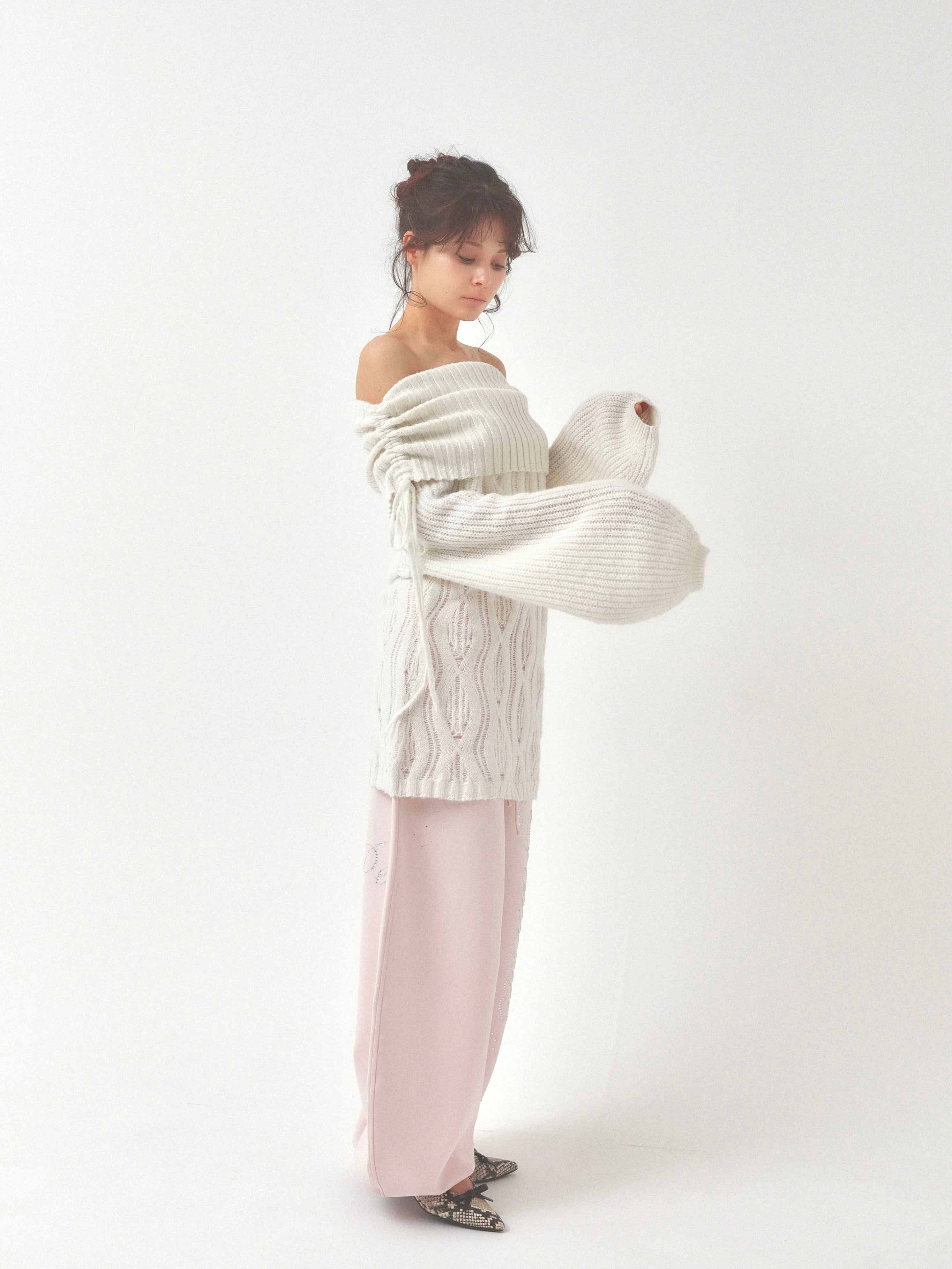 side gather loose knit｜PELLICULE | ぺリキュール