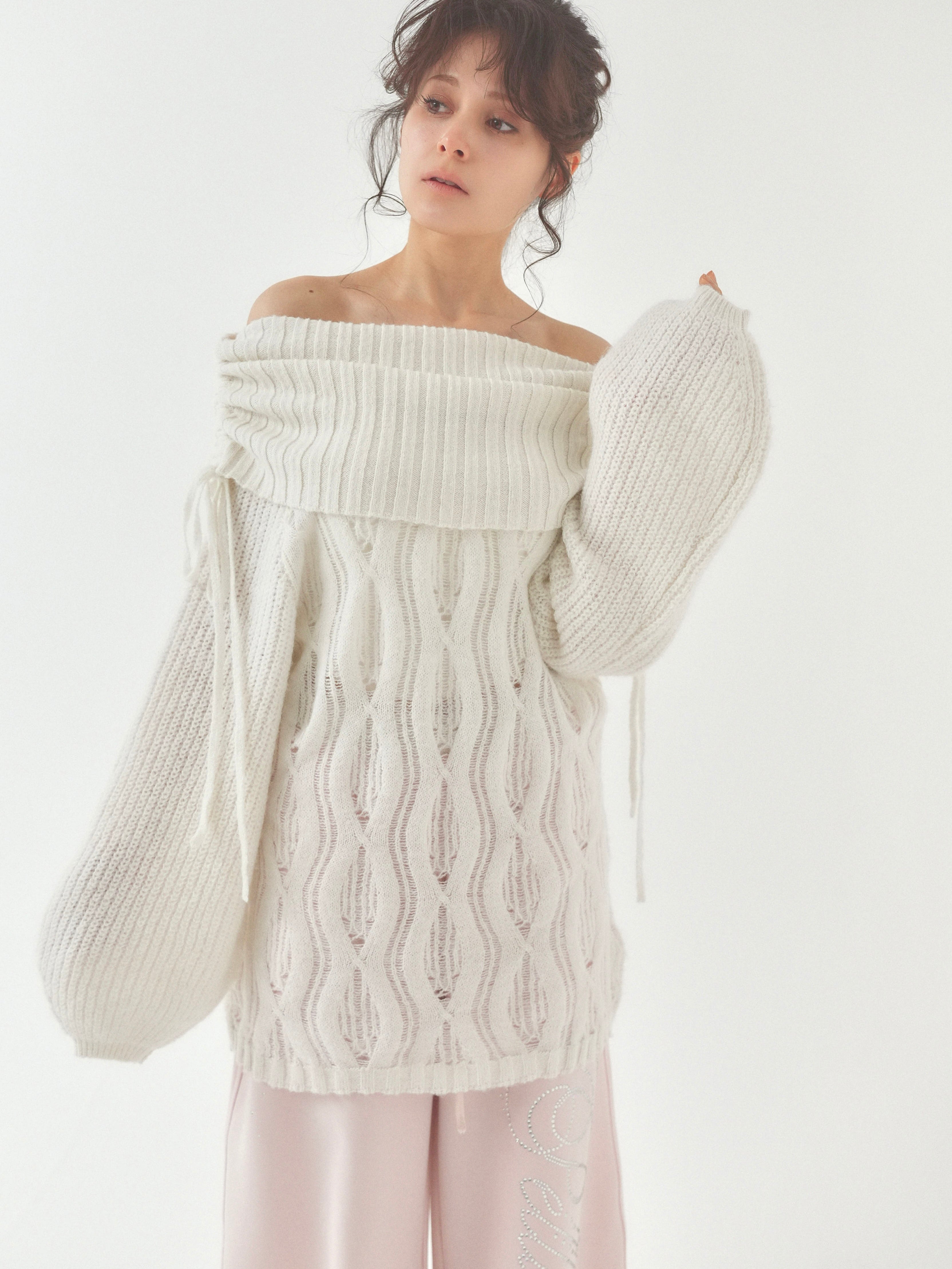 ペリキュール pellicule ニット _ 【 1.19 THU 20:00 new arrivals 】 mole knitcap white,black