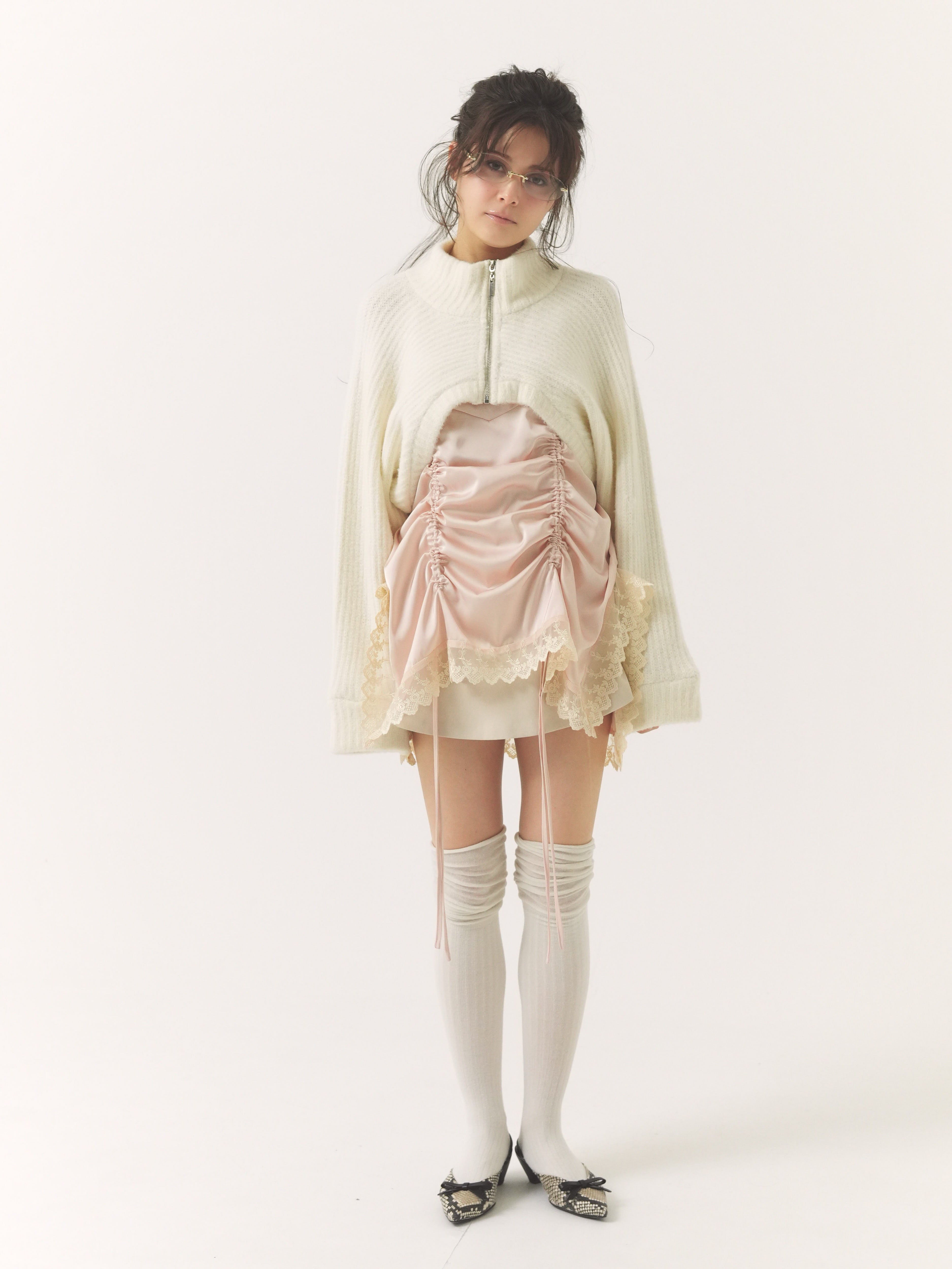 satin gather mini op