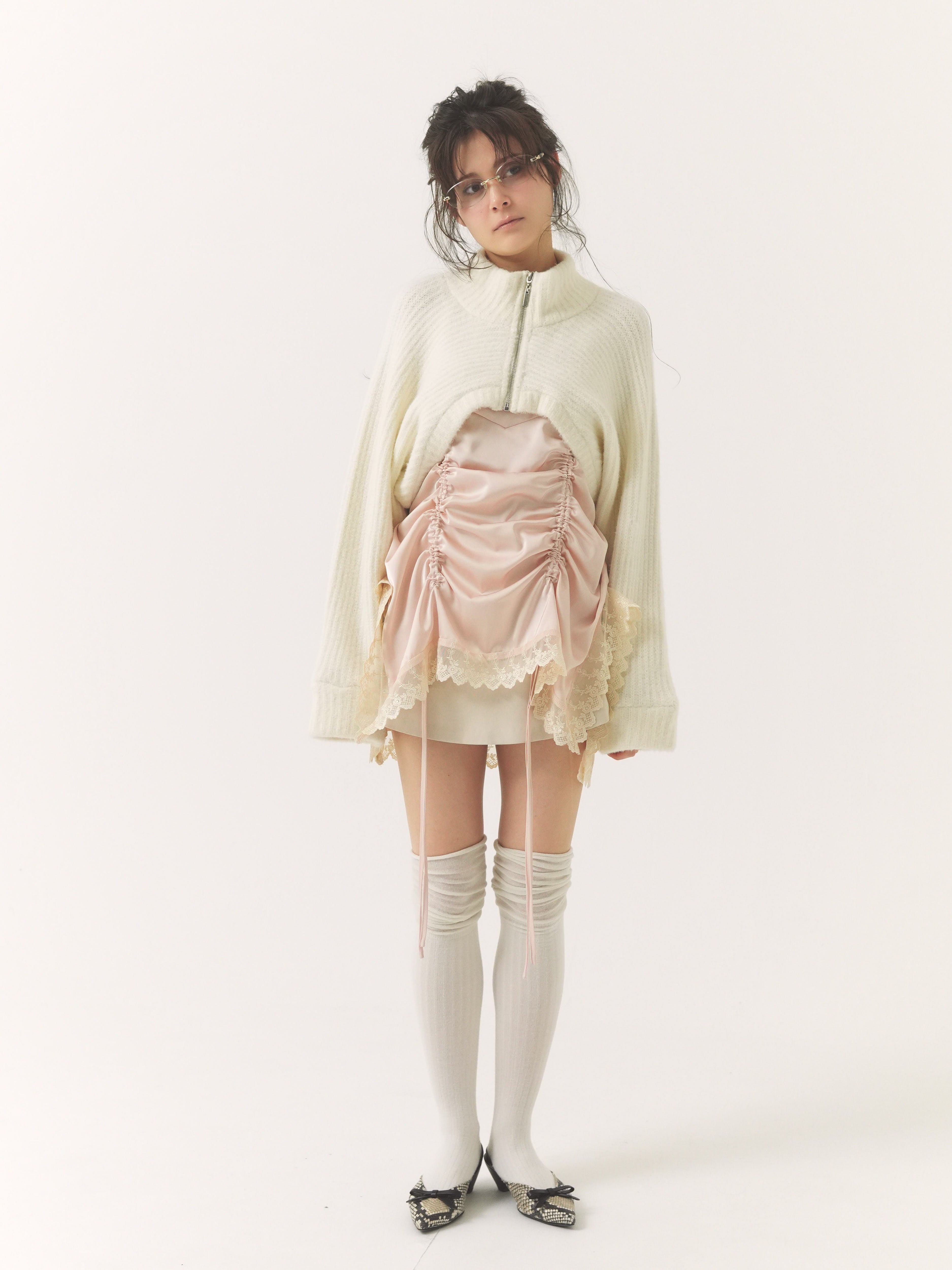 ペリキュール PELLICULE babyrose knit white babyrose knit｜PELLICULE | ぺリキュール
