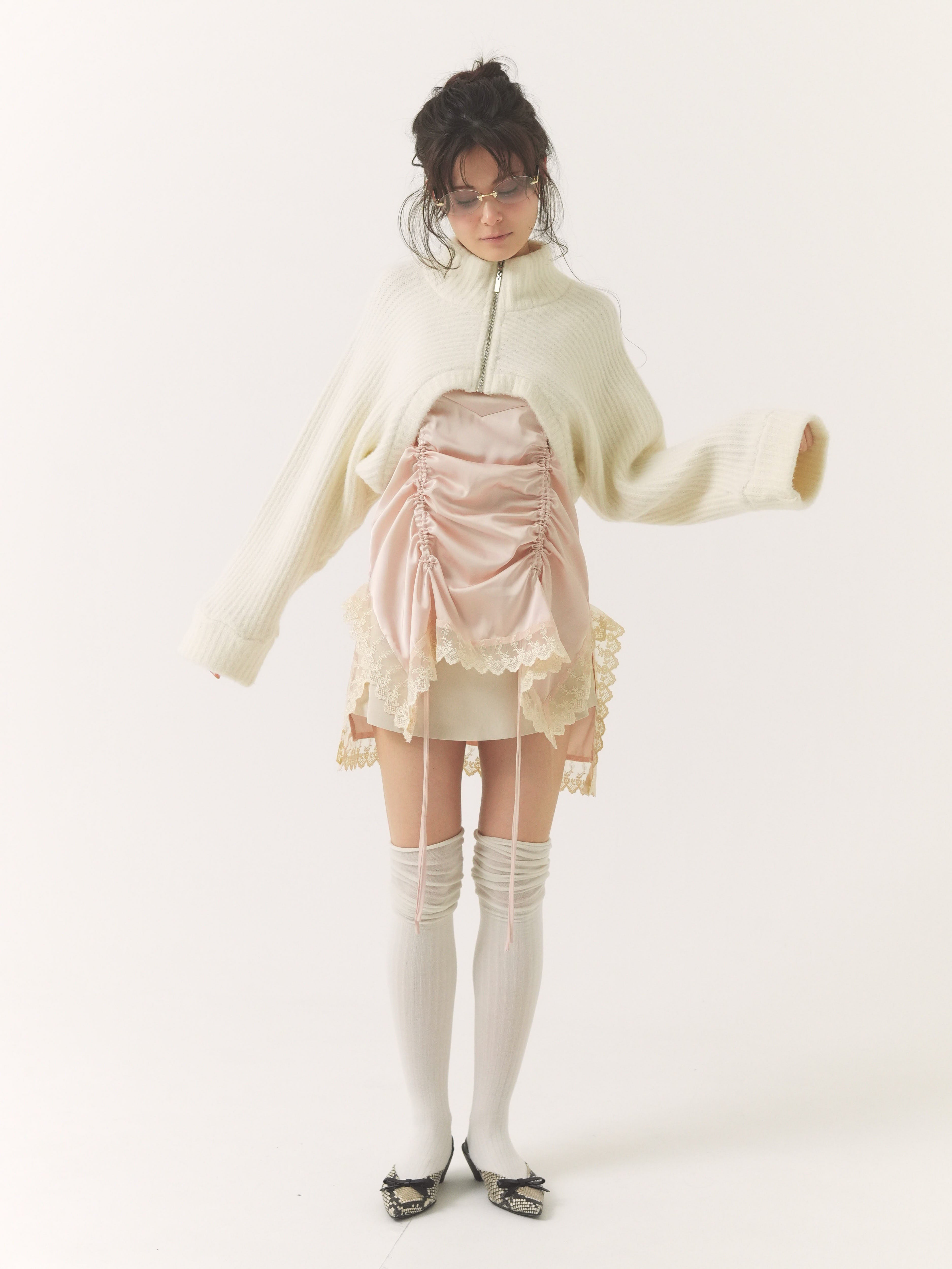 satin gather mini op