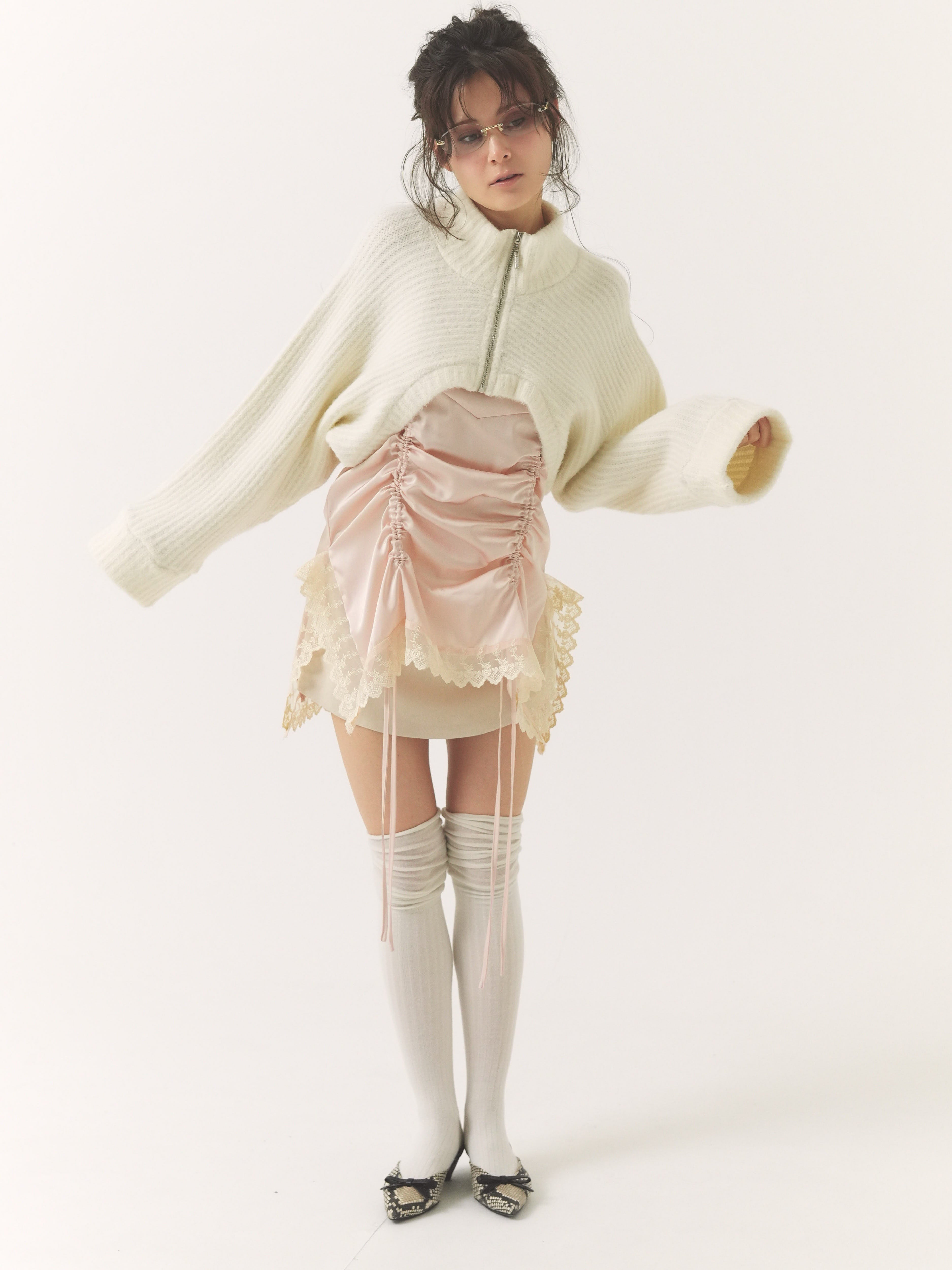 satin gather mini op