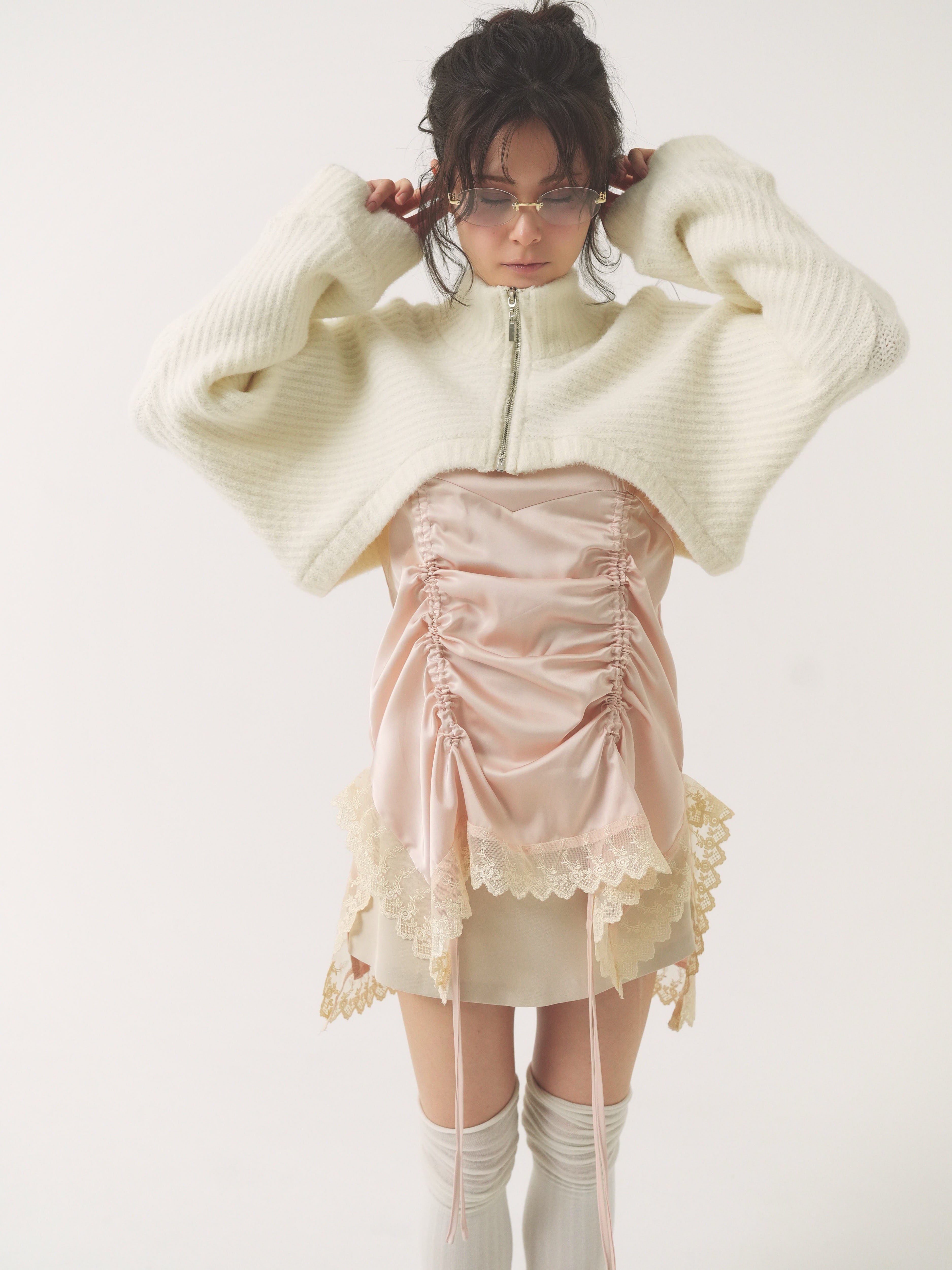 satin gather mini op