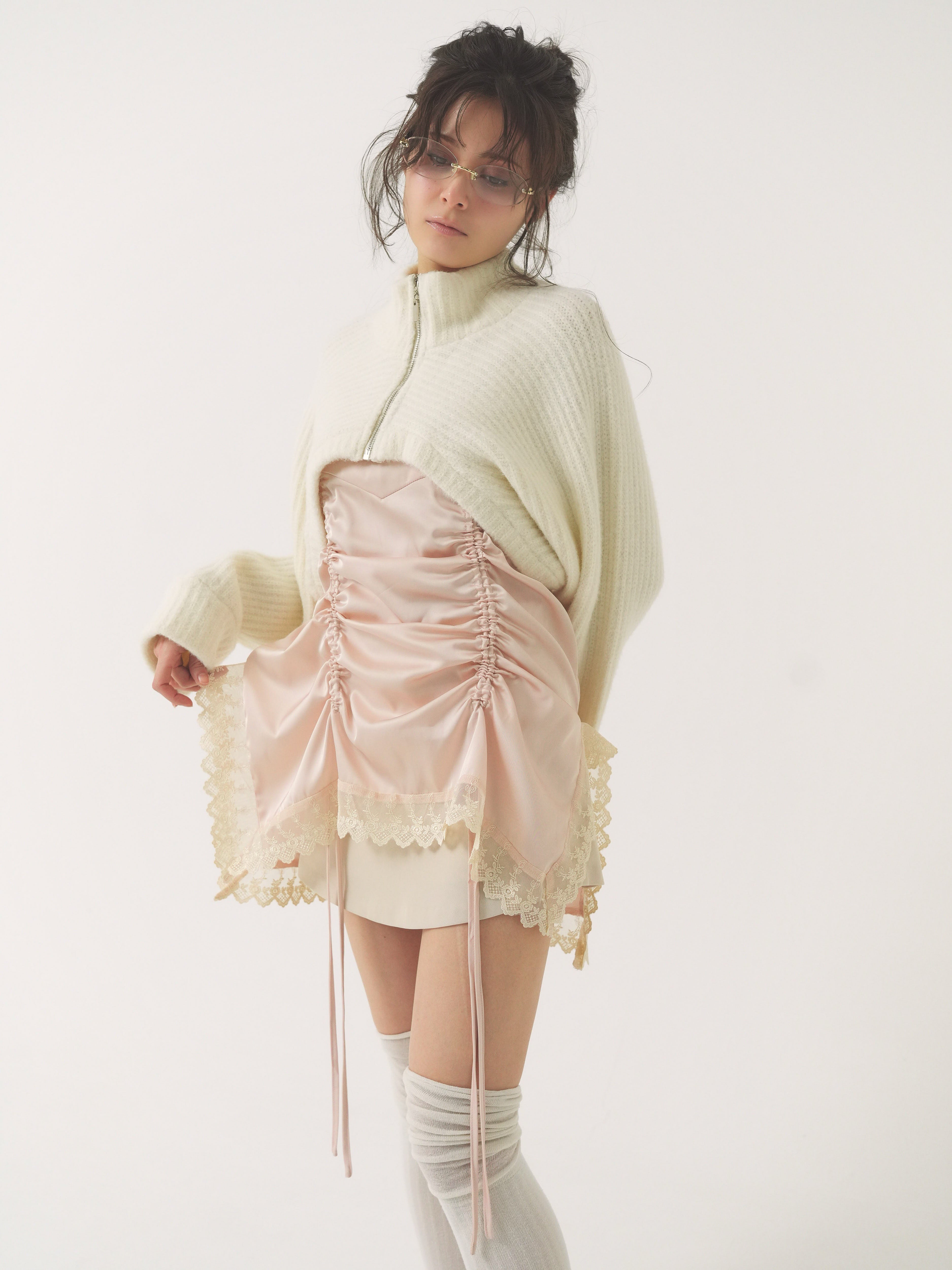 satin gather mini op