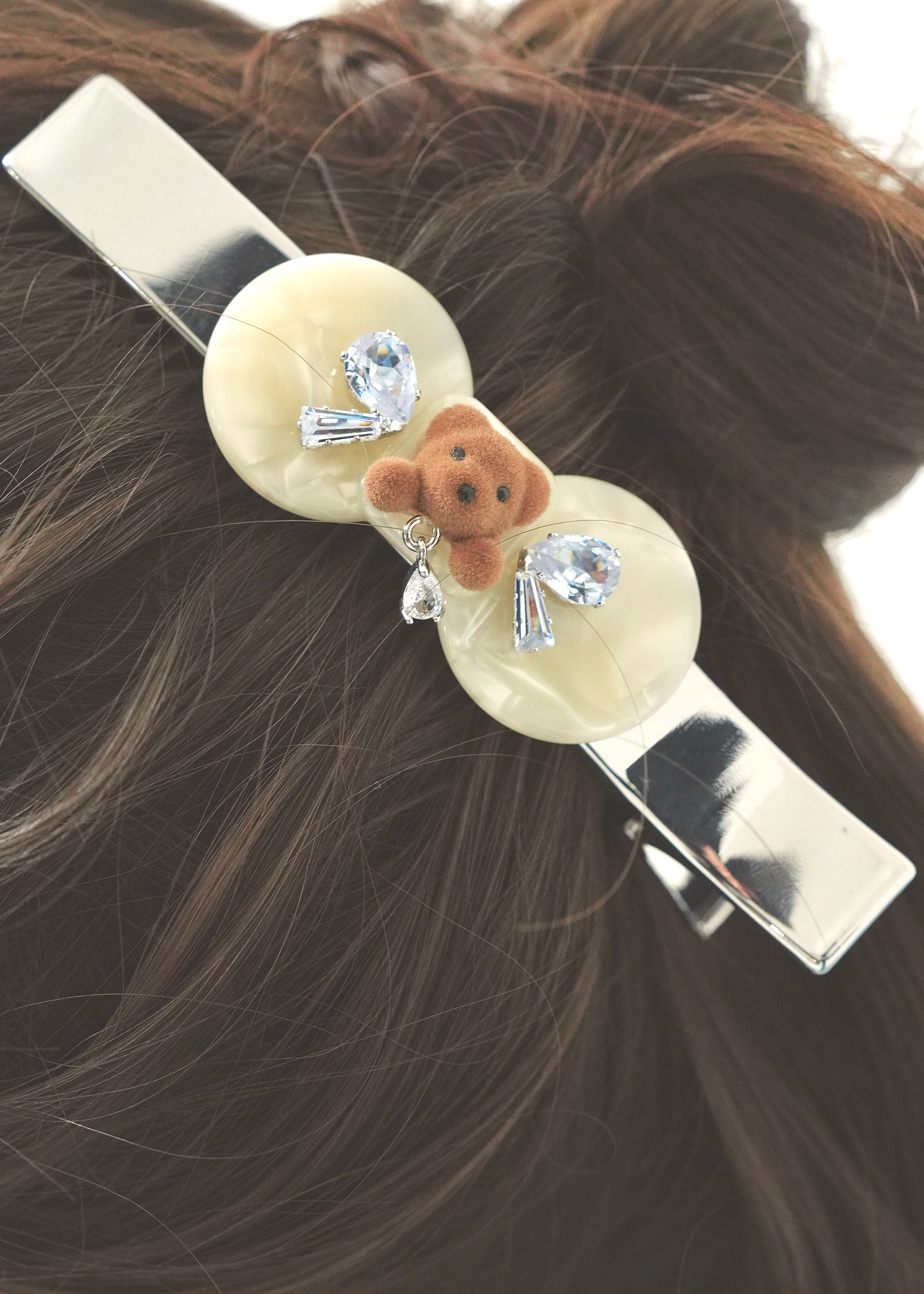 ribbon bear hairclip