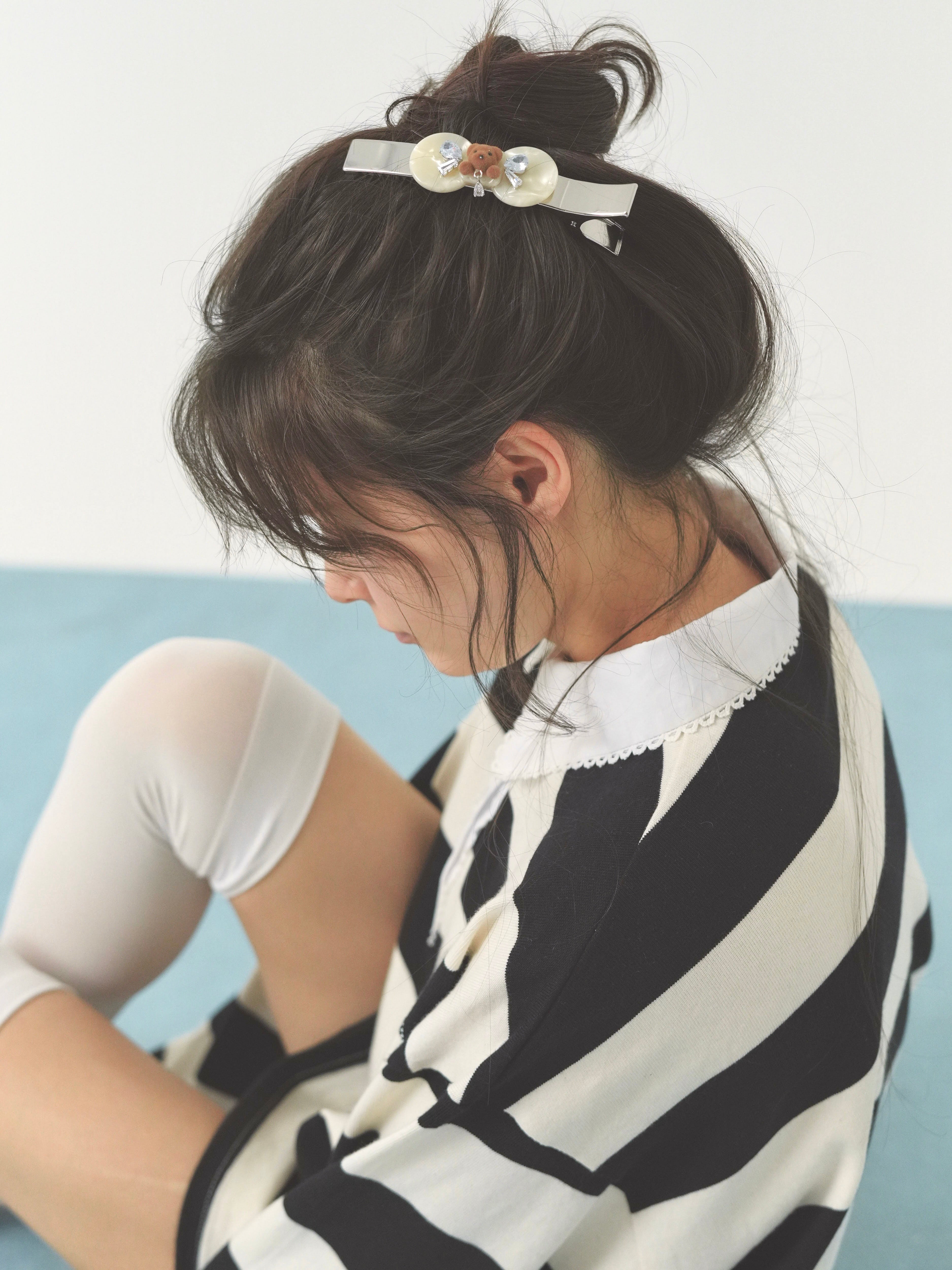 ribbon bear hairclip