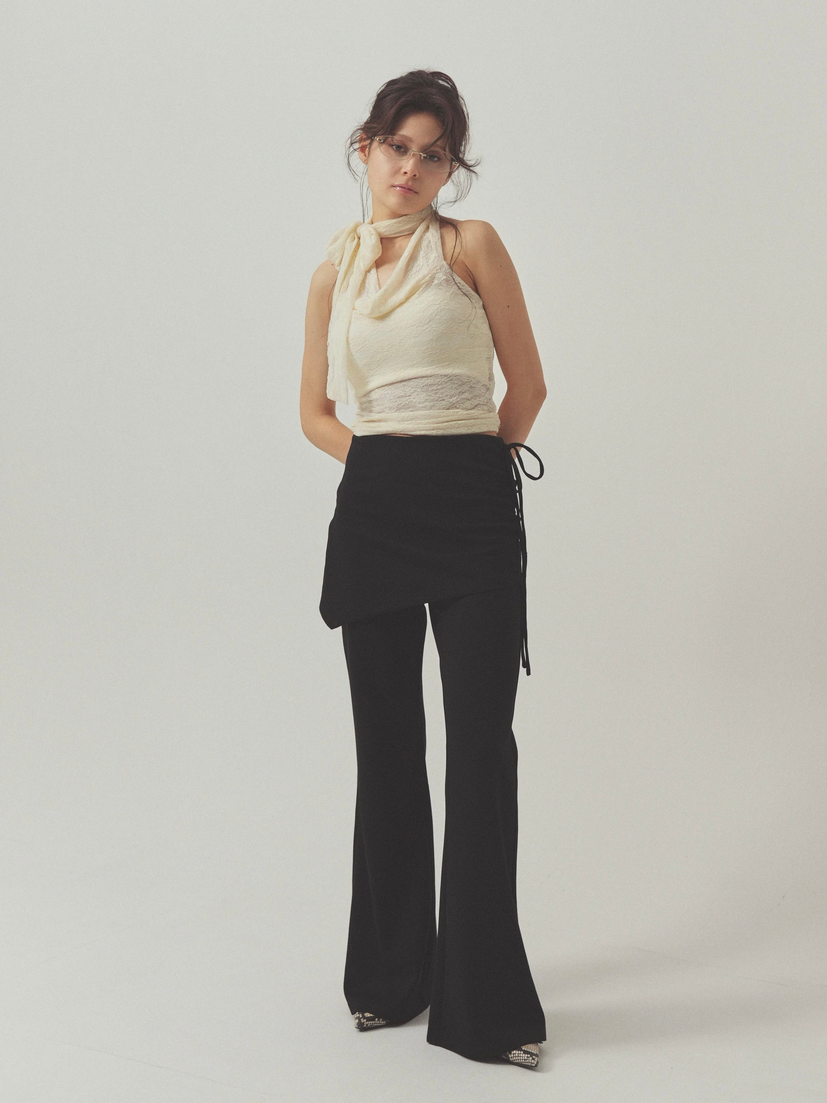 drape layered pants