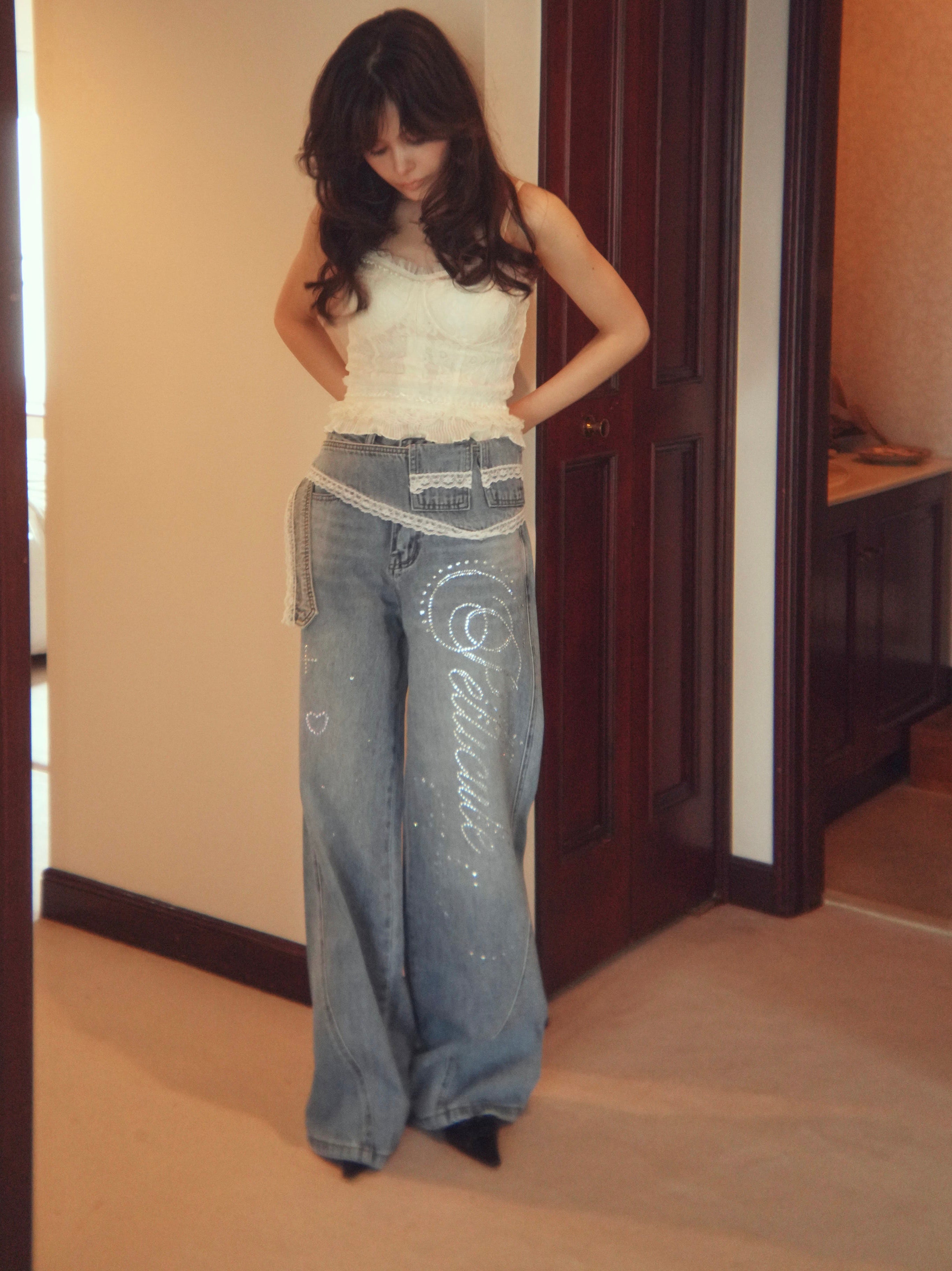 予約】lacybelt motif denim｜PELLICULE | ぺリキュール