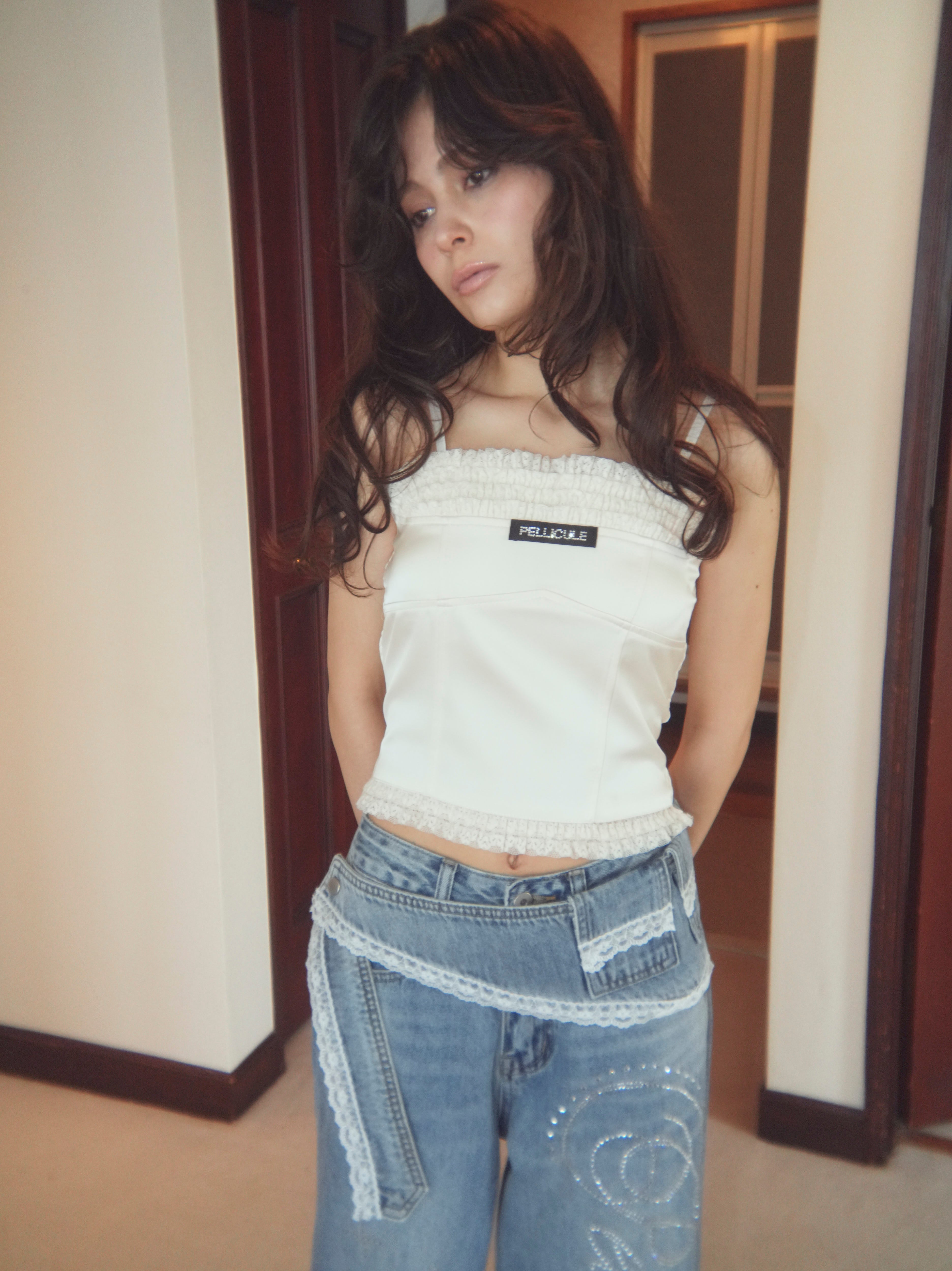 frontlace corset camisole｜PELLICULE | ぺリキュール