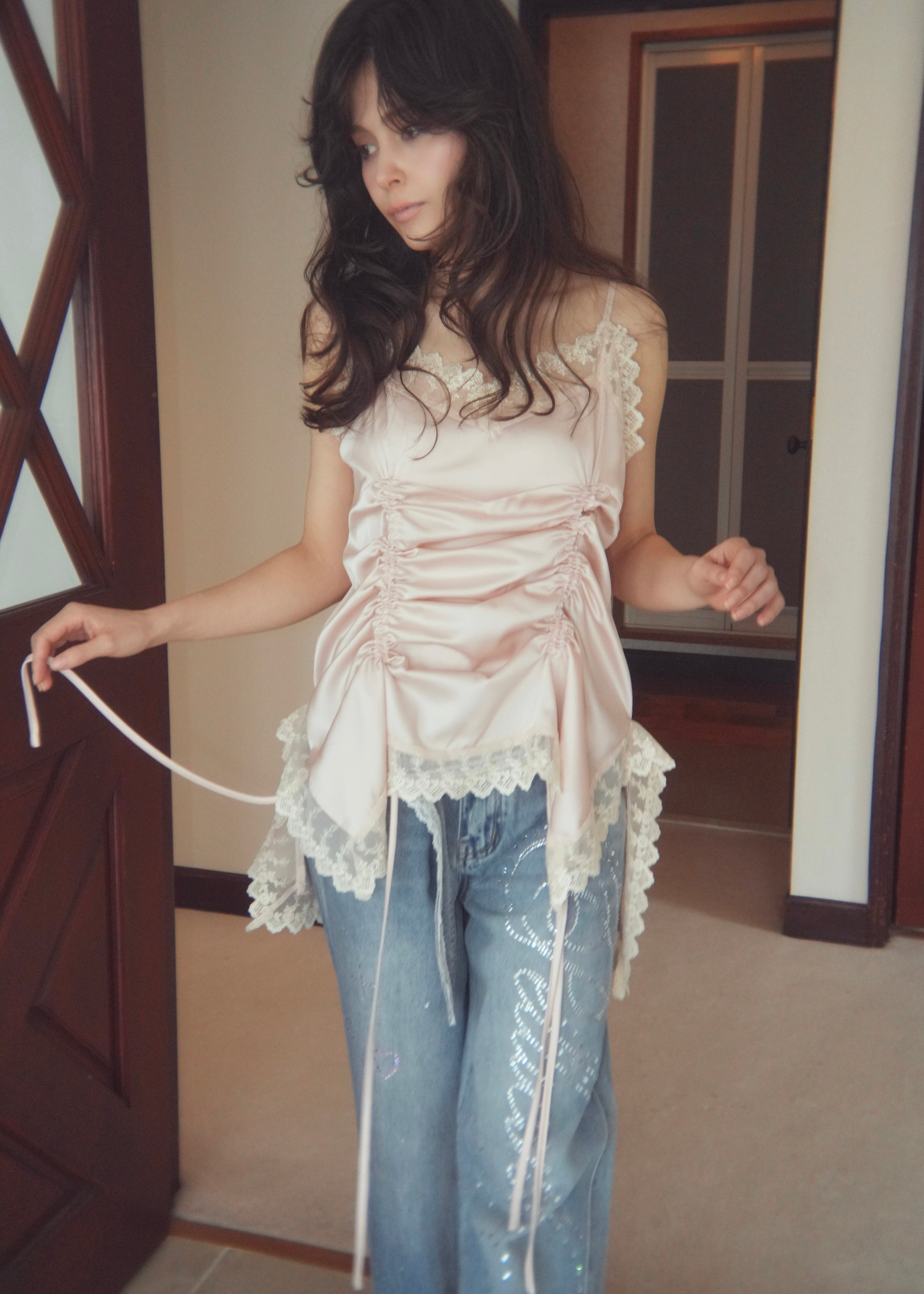 satin gather mini op