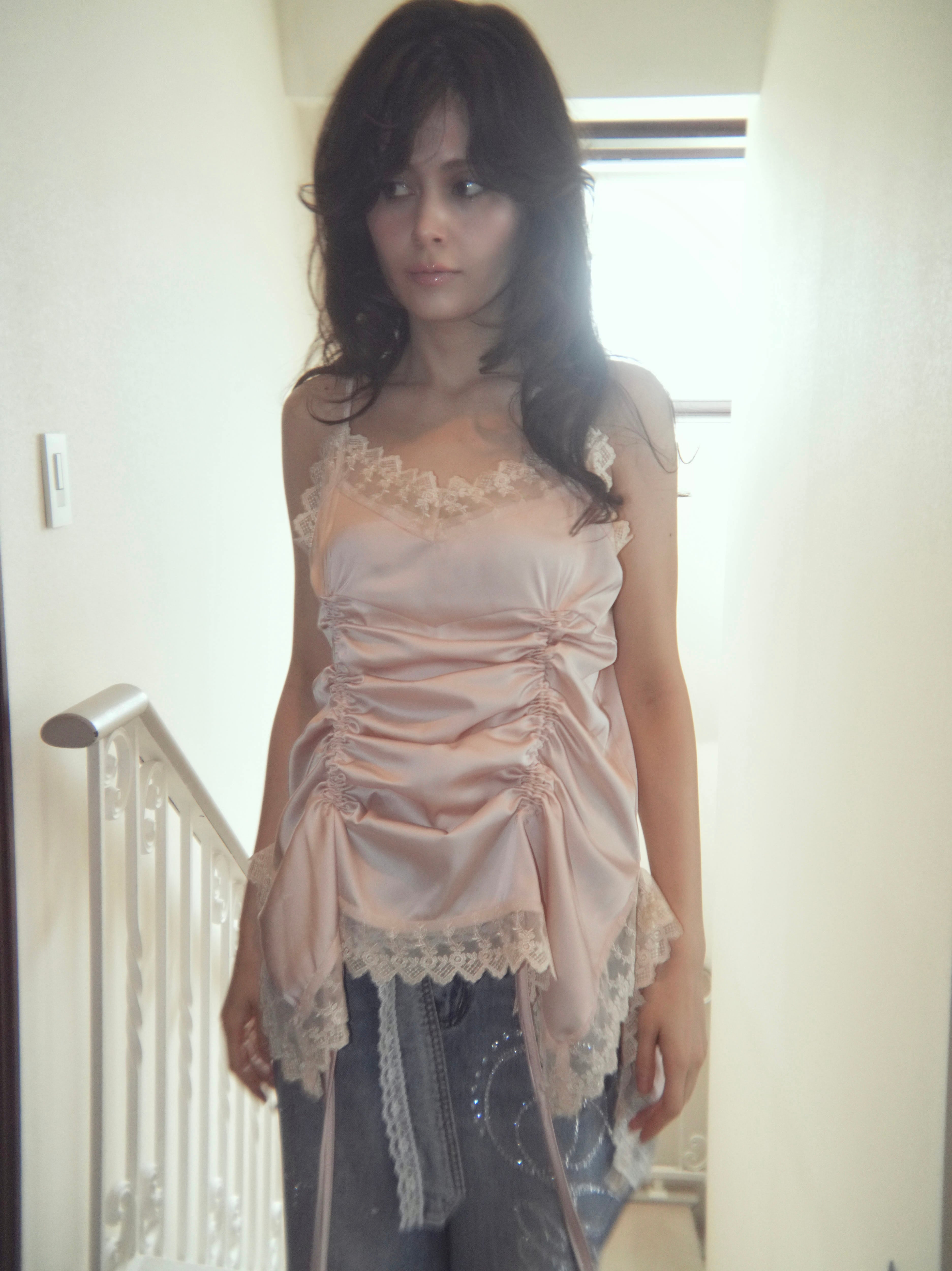 satin gather mini op