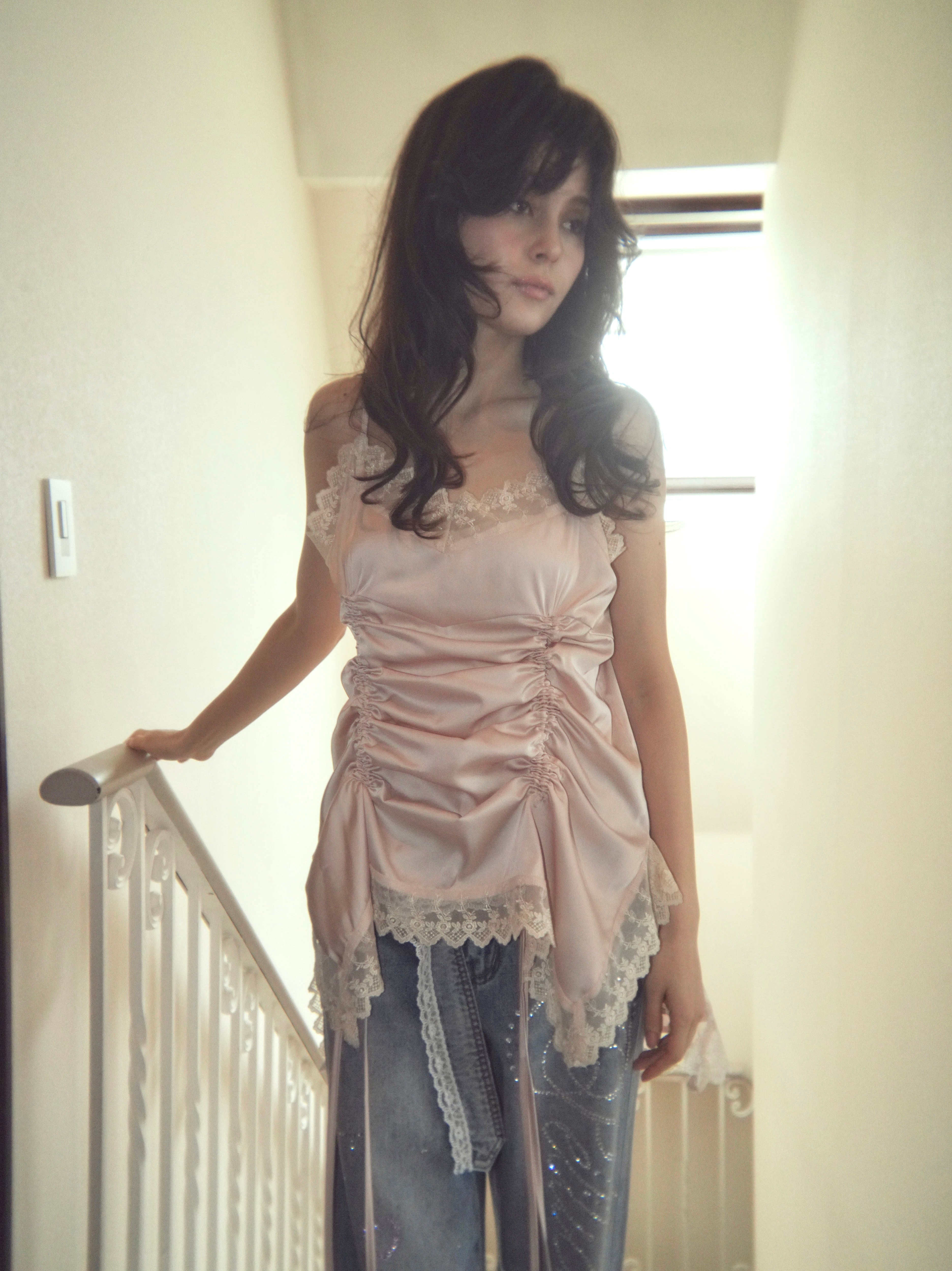 satin gather mini op