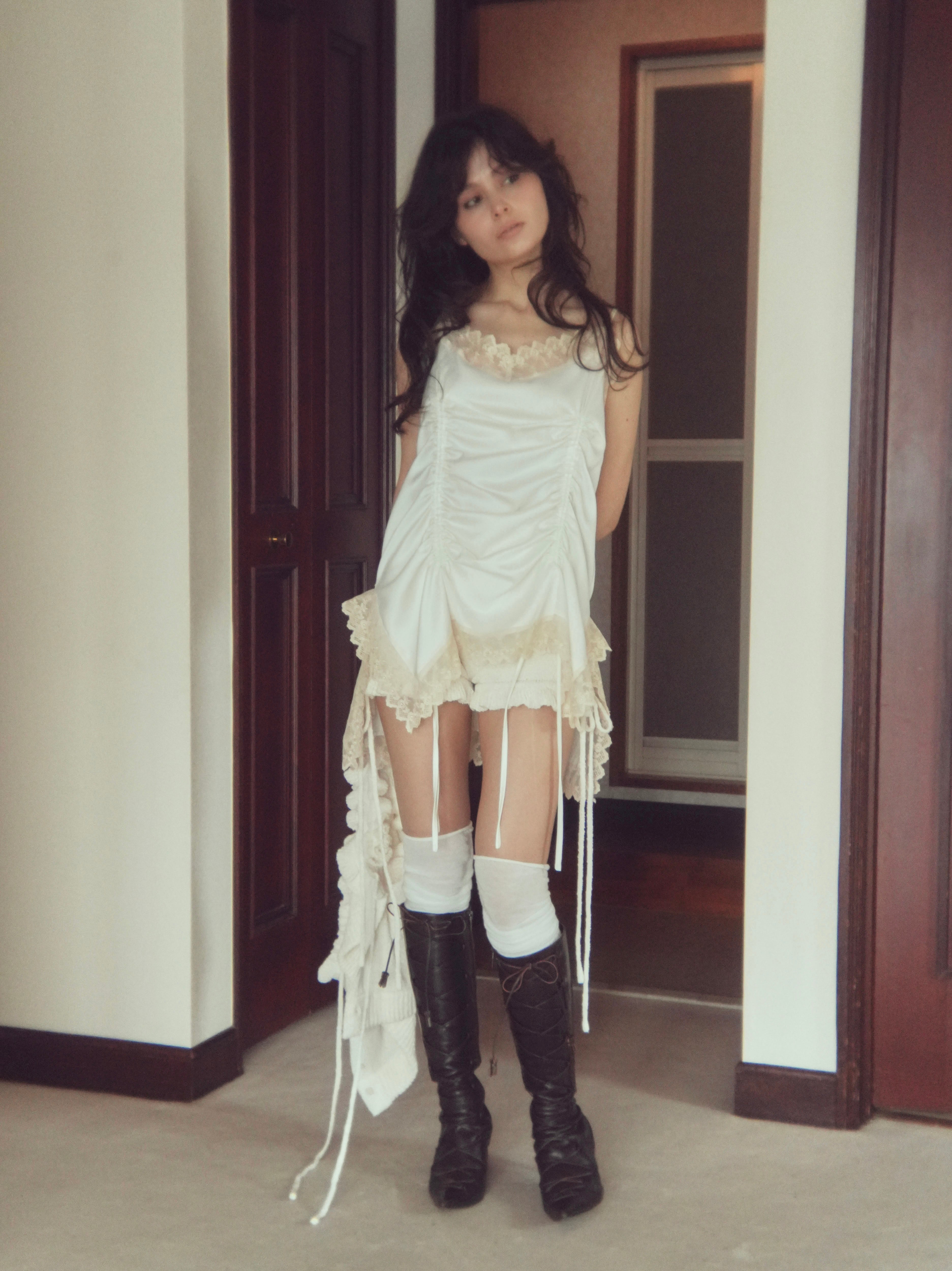 satin gather mini op