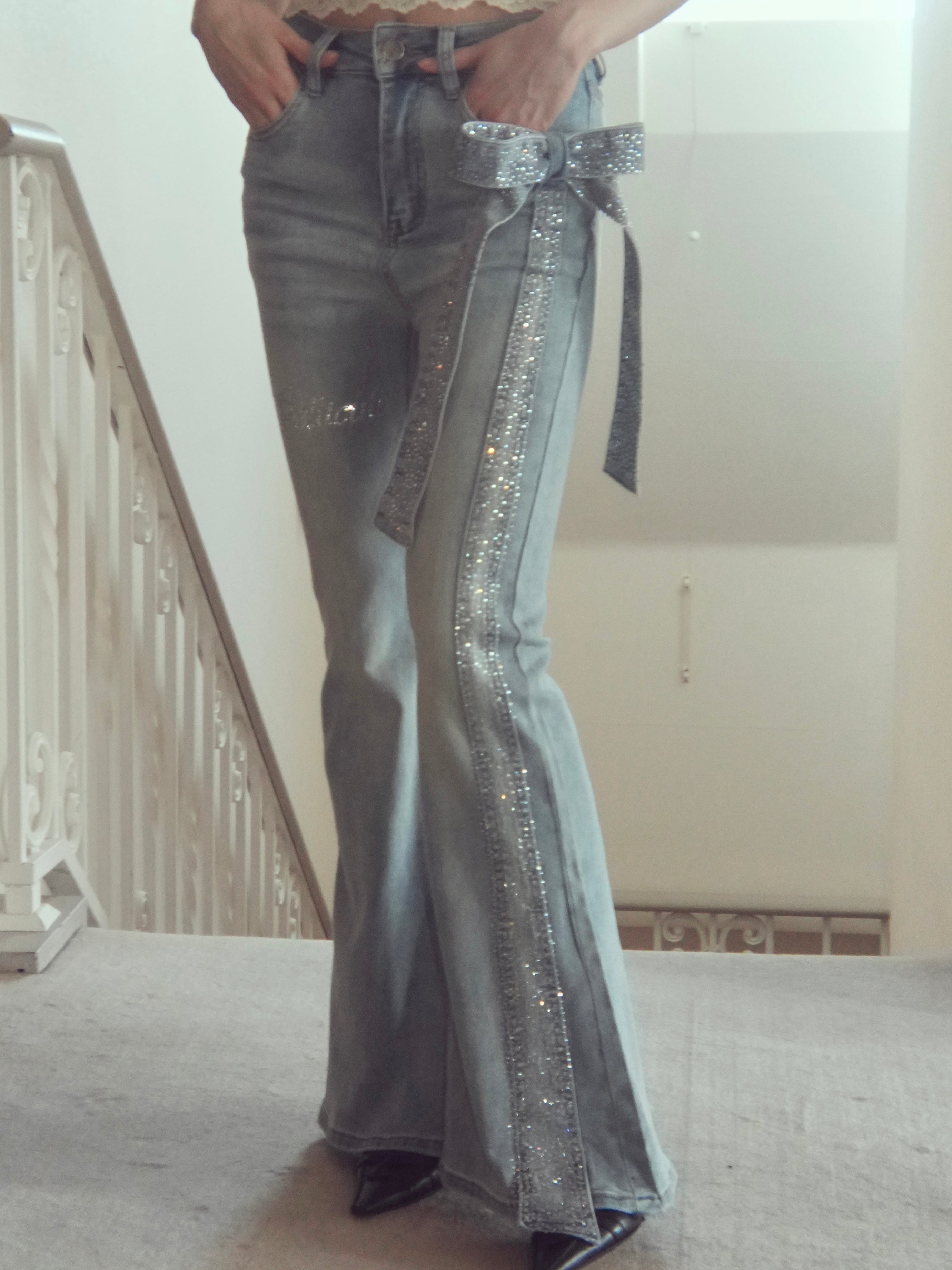 PELLICULE ペリキュール ribbon brilliant denim ribbon brilliant denim｜PELLICULE | ぺリキュール