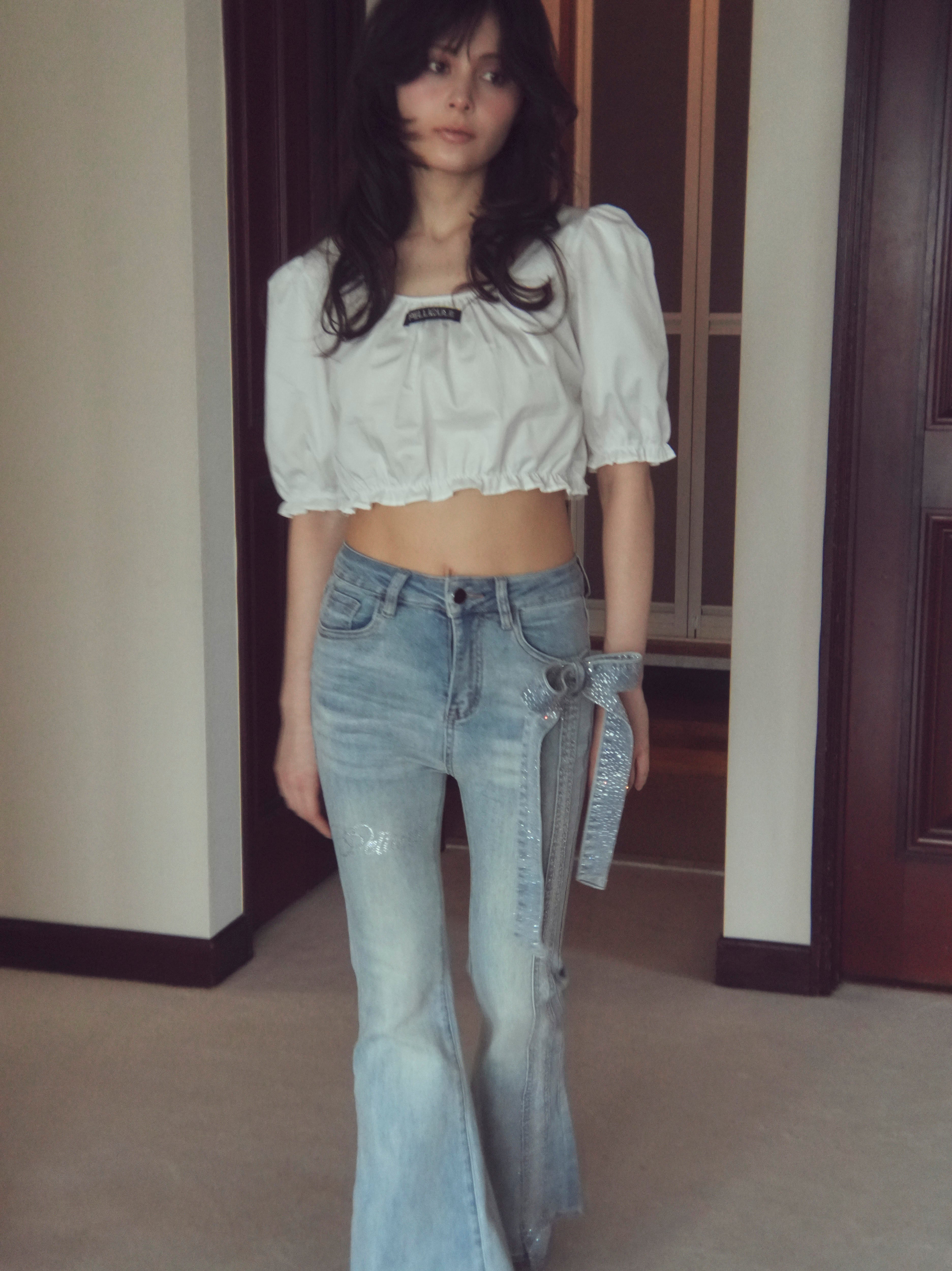 ribbon brilliant denim