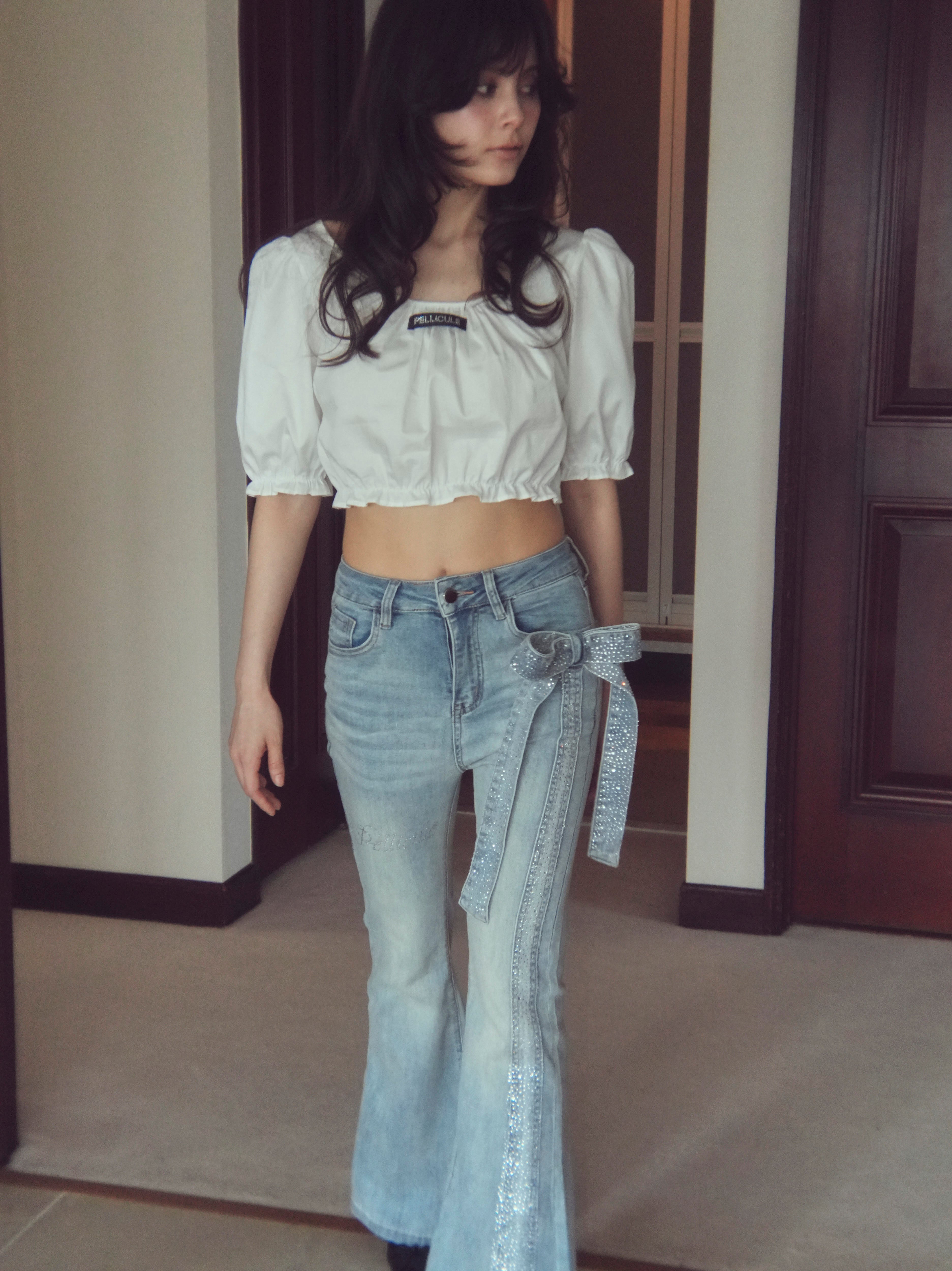 ribbon brilliant denim