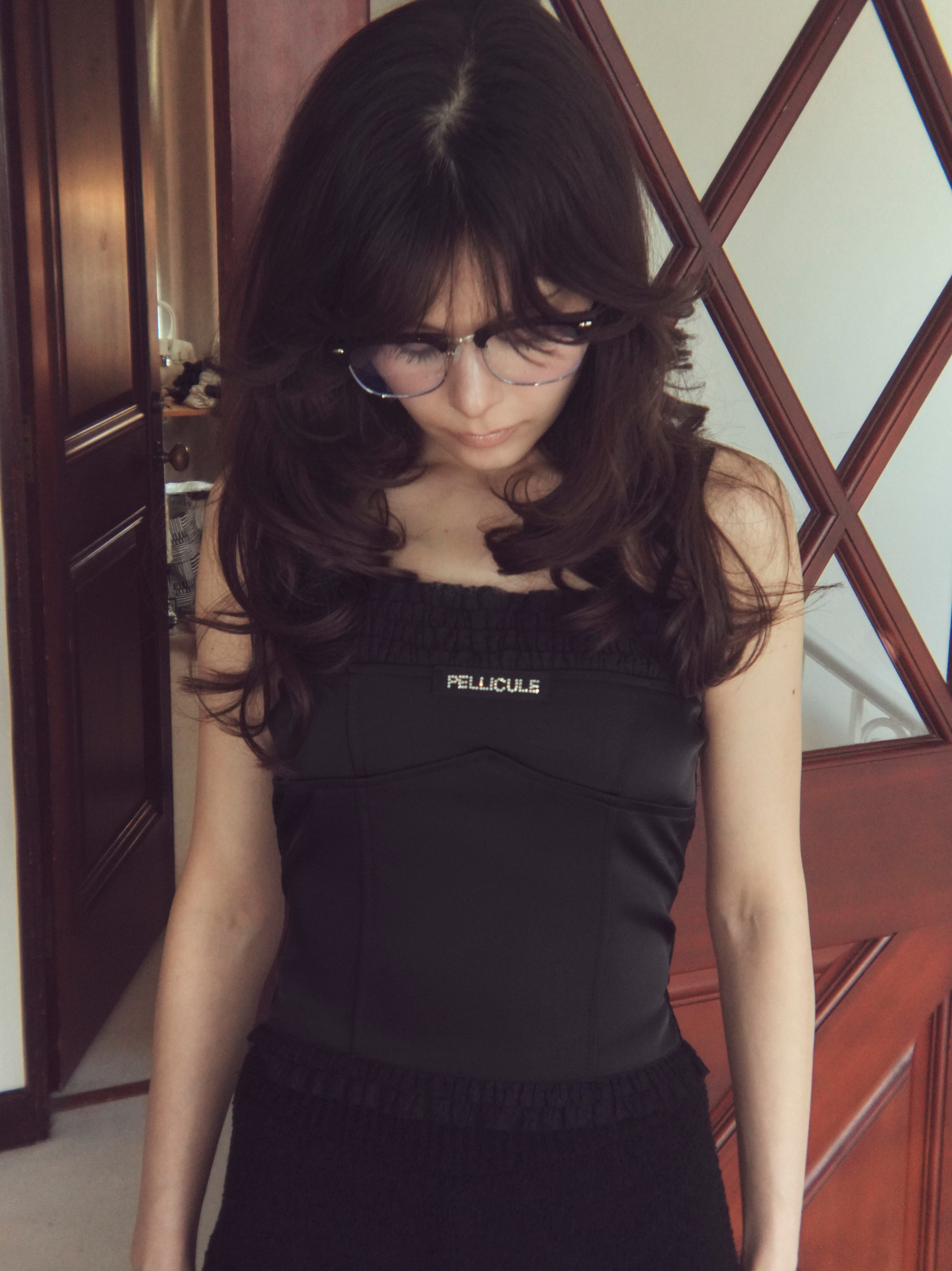 【6/15発送：ドット】frontlace corset camisole