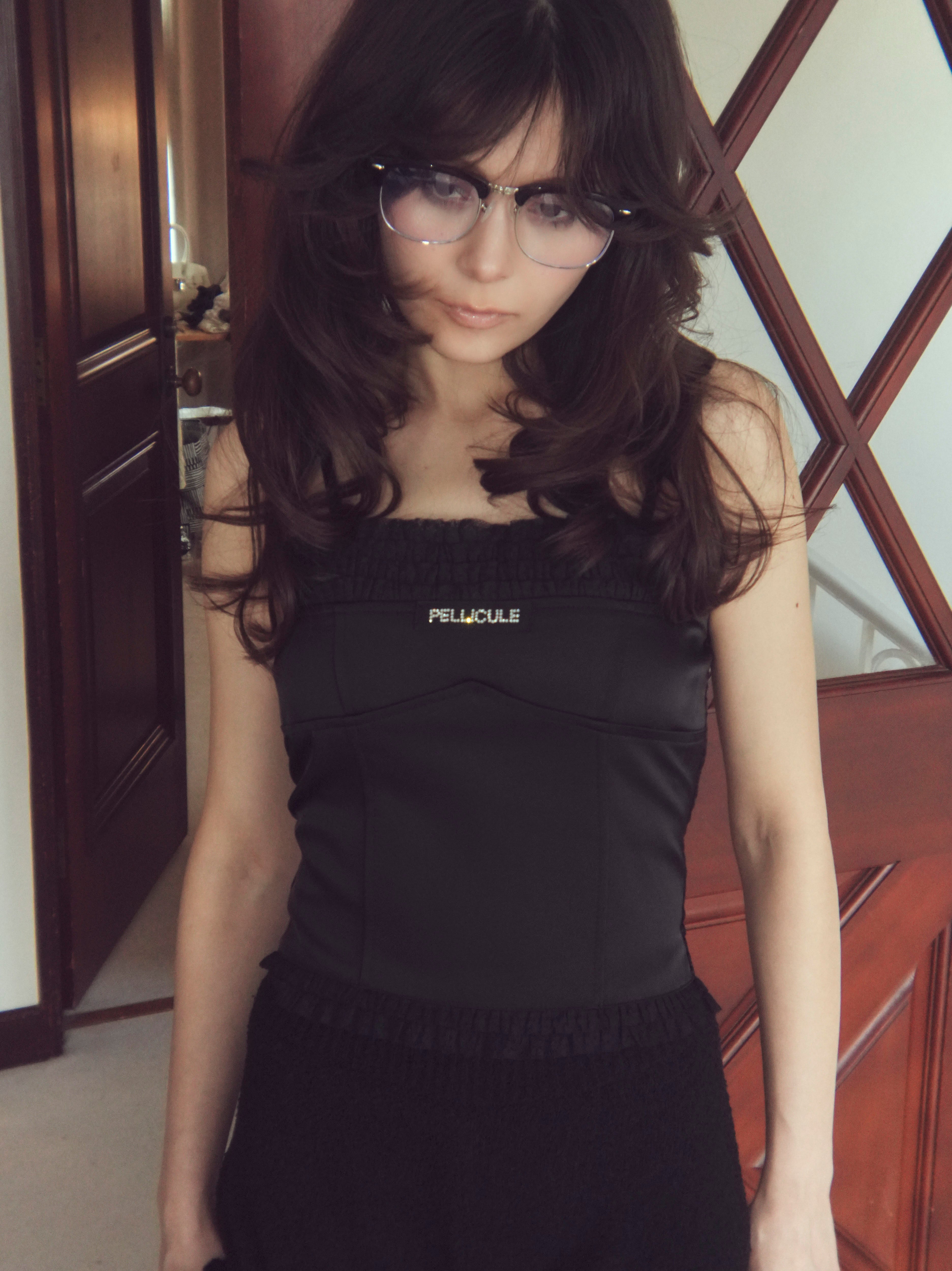【6/15発送：ドット】frontlace corset camisole