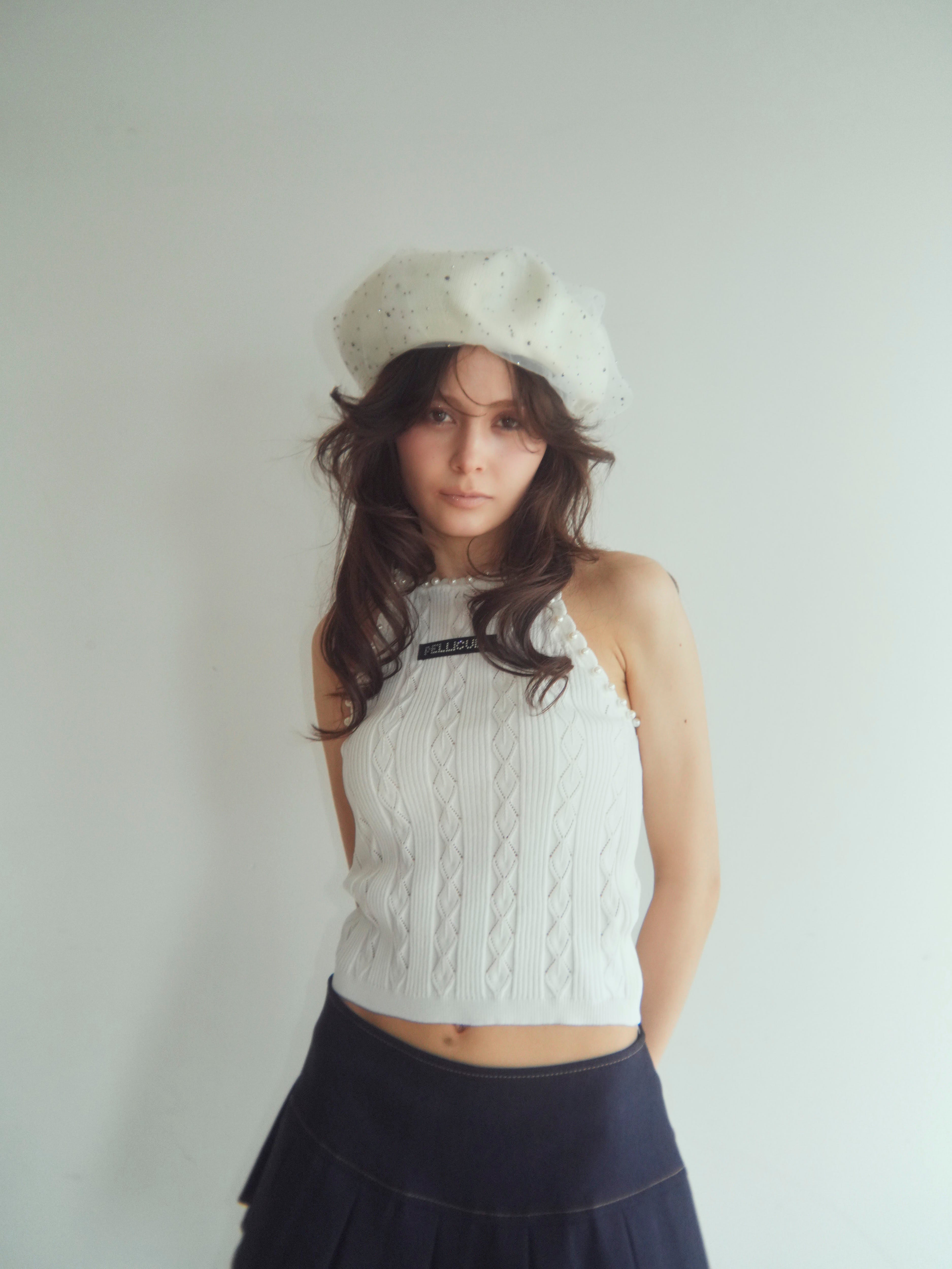tulle bijou beret