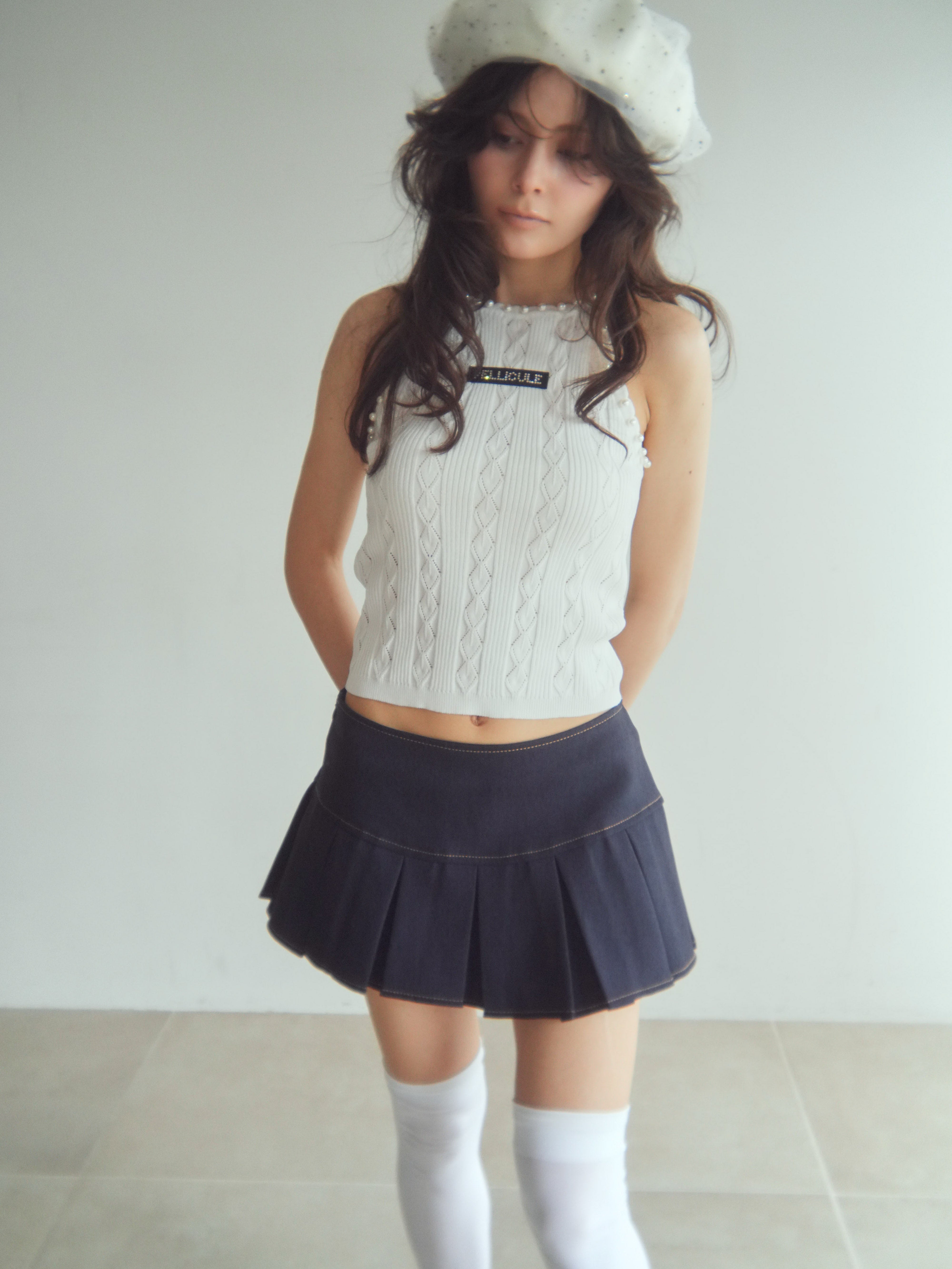PELLICULE ペリキュール pearl halter camisole pearl halter camisole｜PELLICULE | ぺリキュール