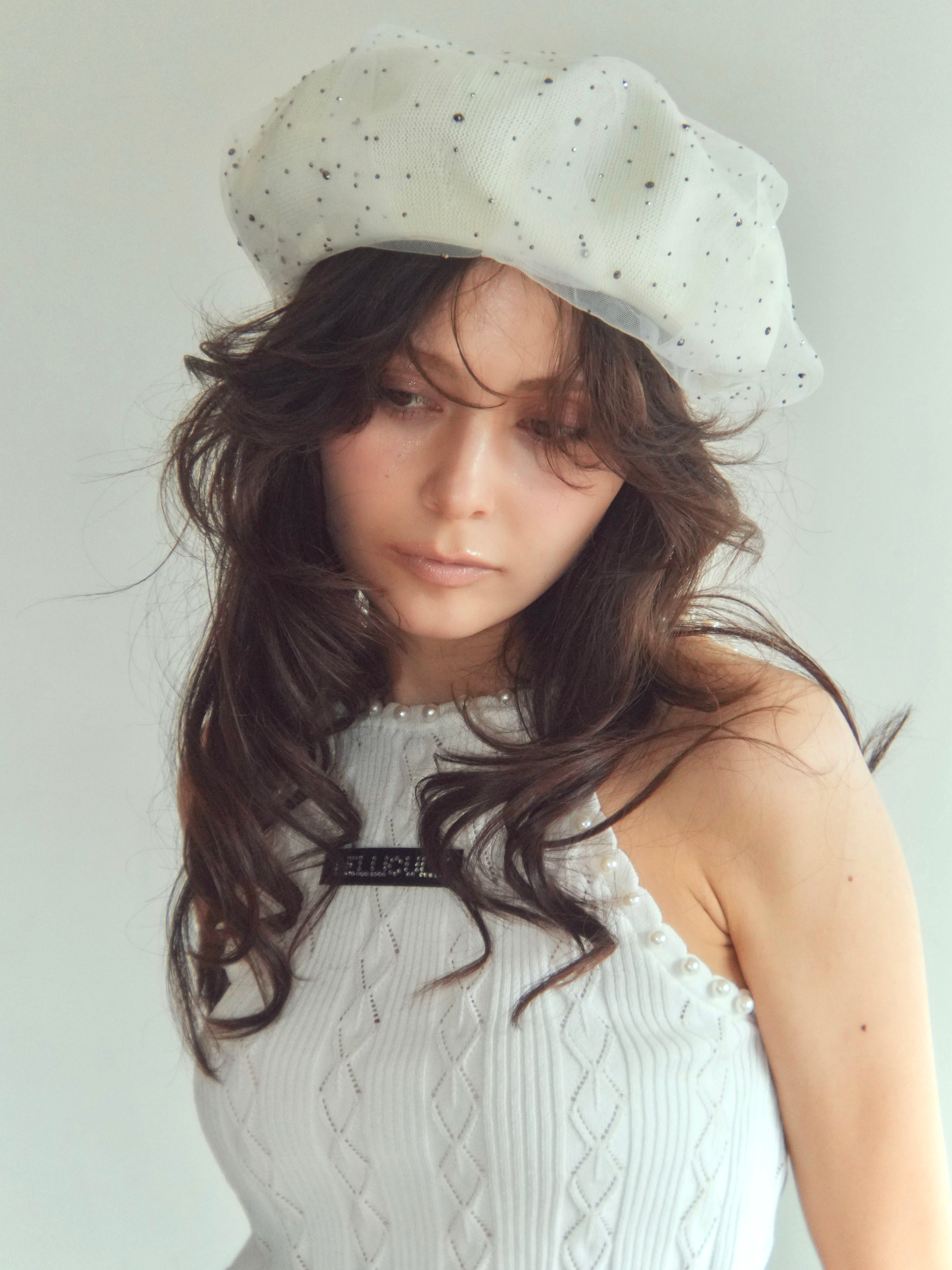 tulle bijou beret