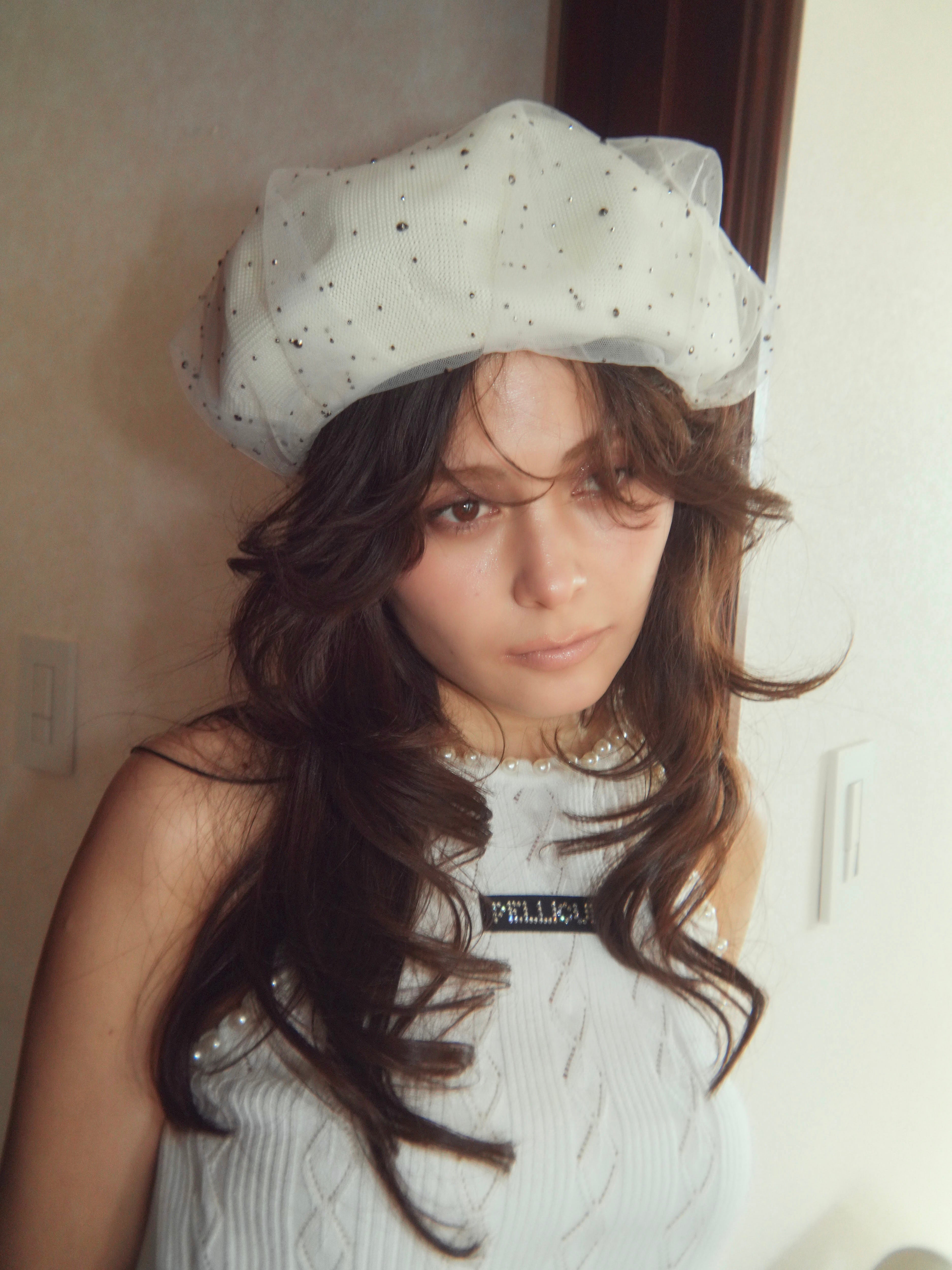 tulle bijou beret