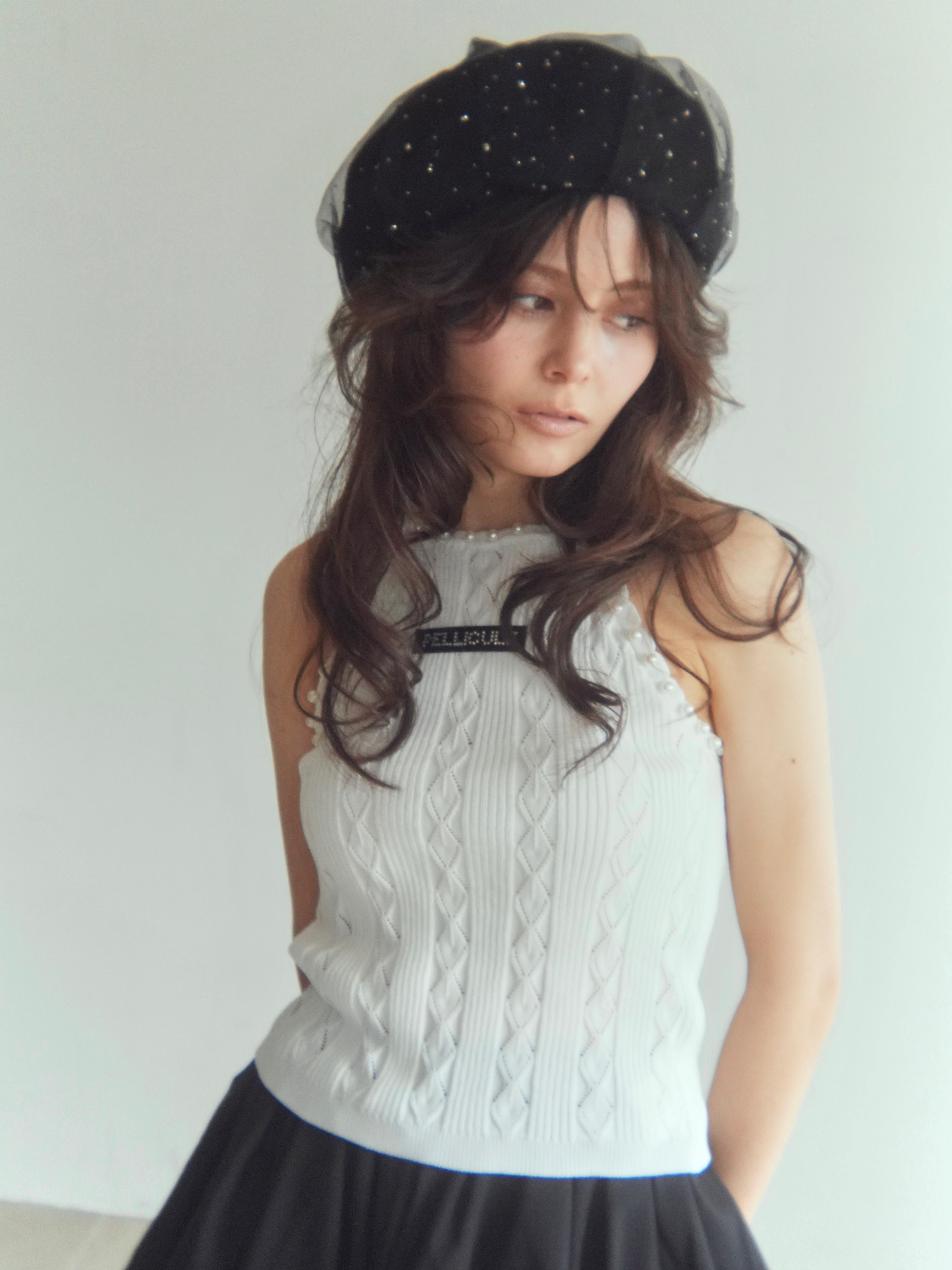tulle bijou beret