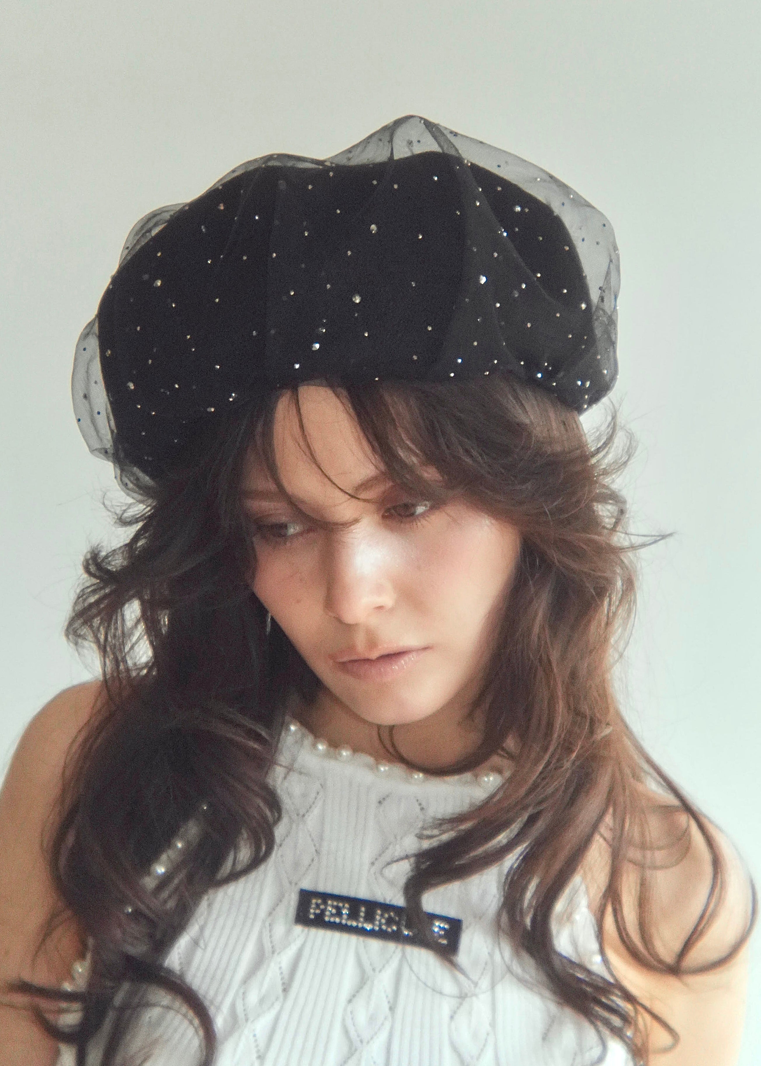 tulle bijou beret