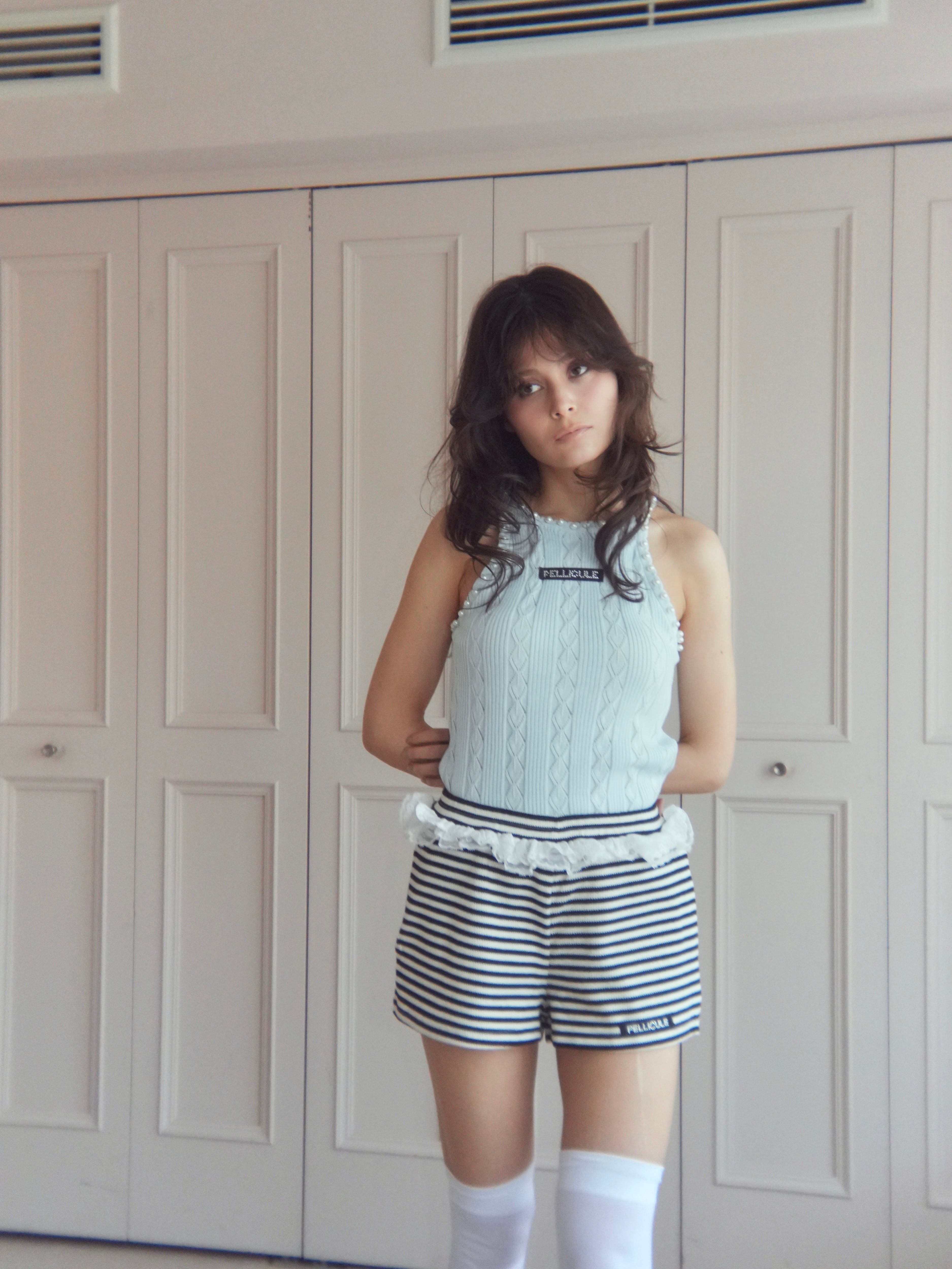pearl halter camisole
