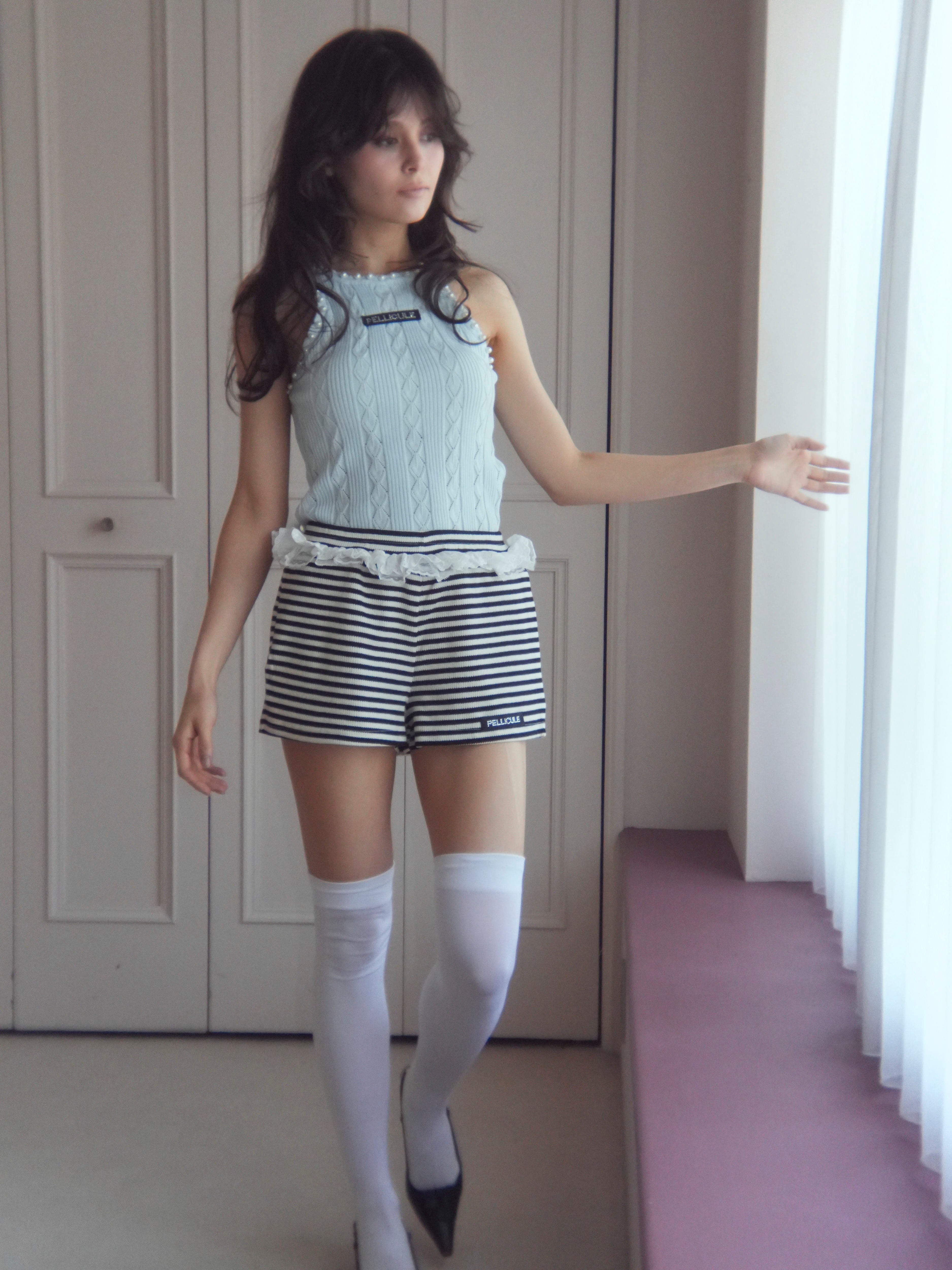 ペリキュールpellicule waistfrill BD shortpants waistfrill BD short pants｜PELLICULE | ぺリキュール