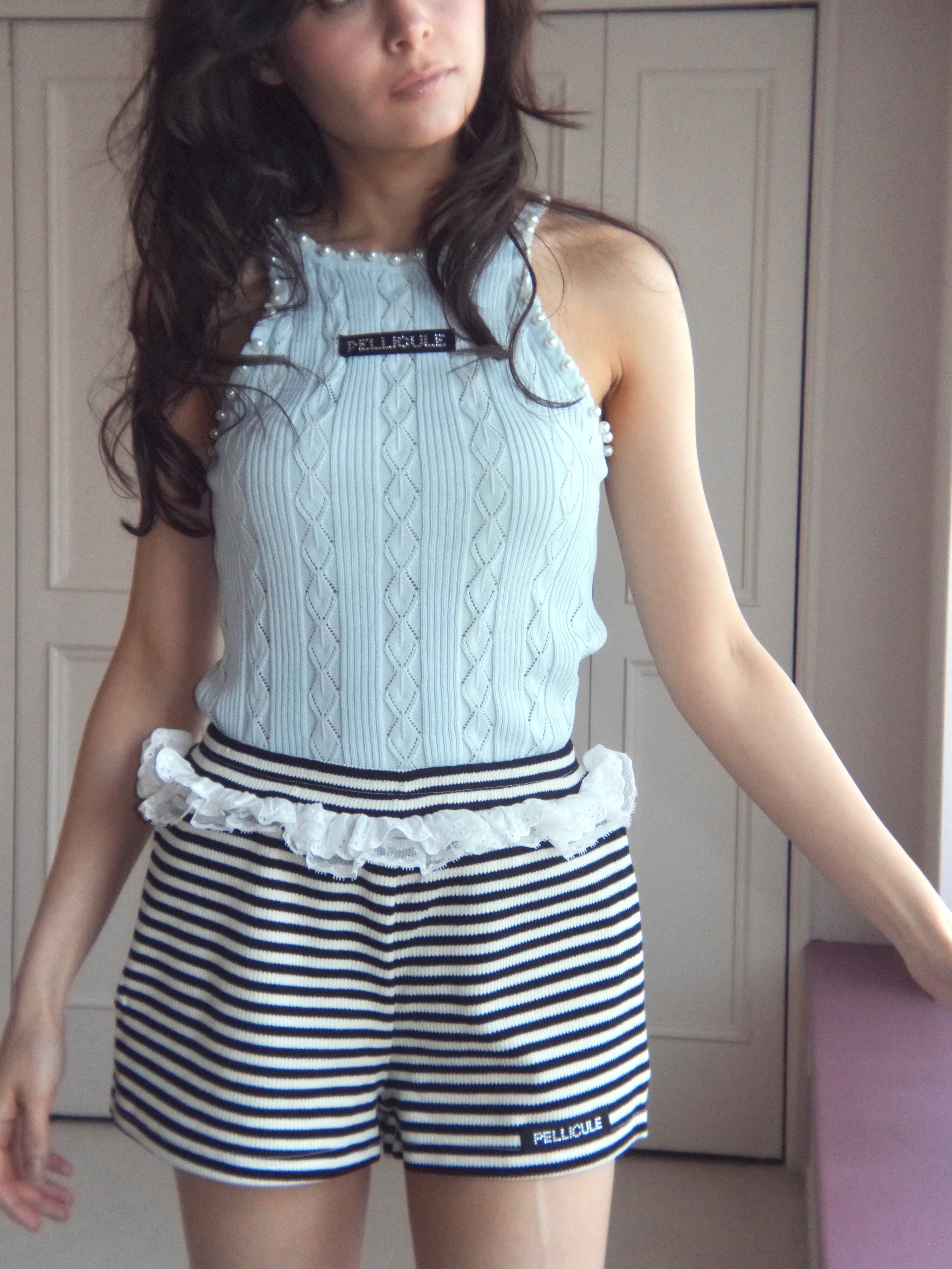pearl halter camisole