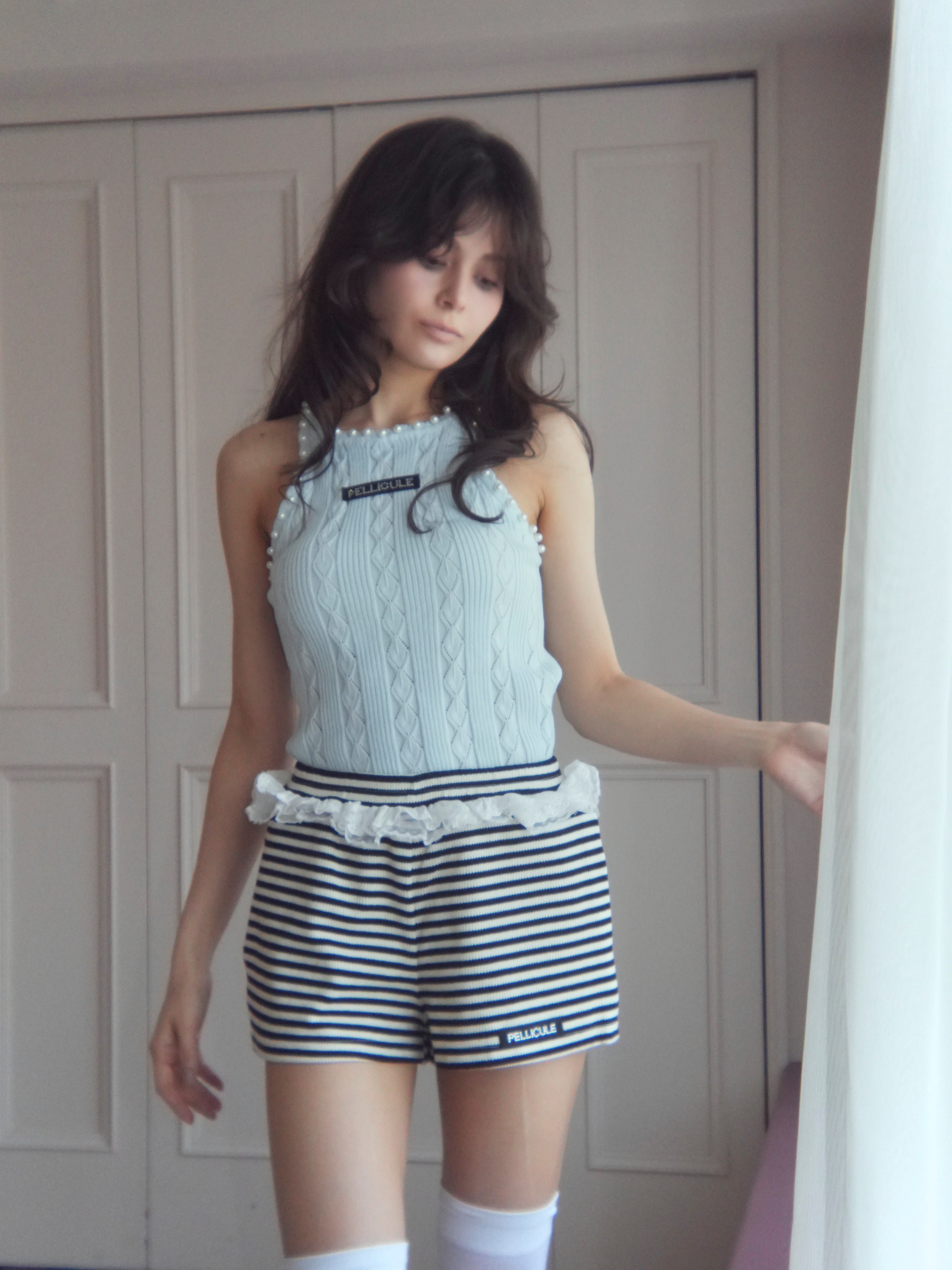 pearl halter camisole